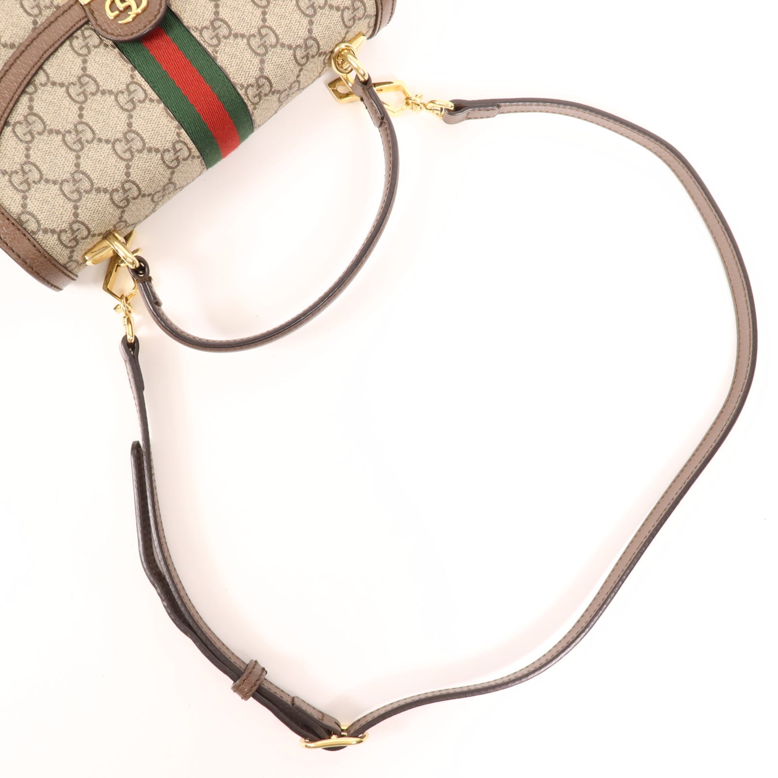 GUCCI 塗層帆布2 Way Shoulder金扣手挽肩背兩用袋