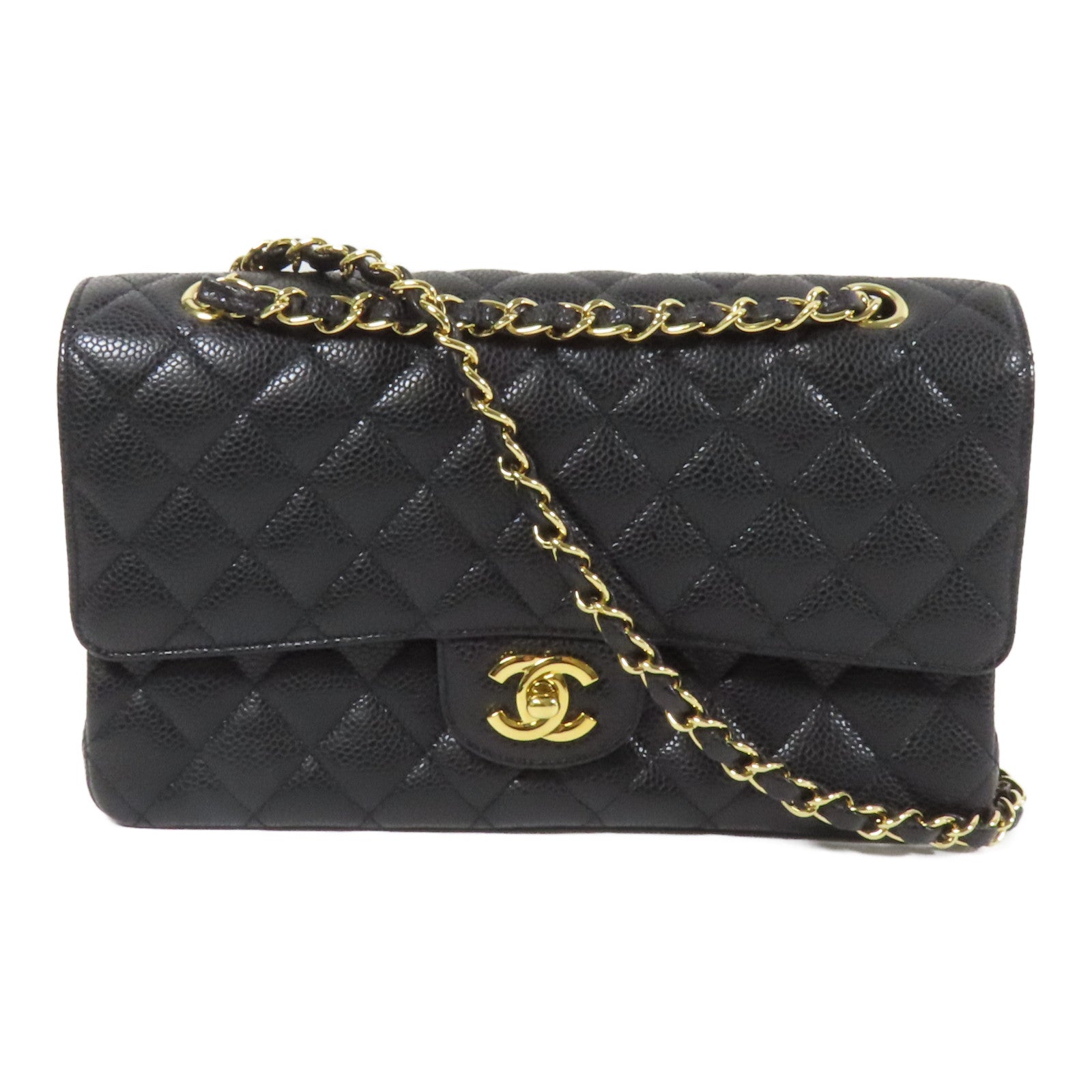 CHANEL 牛皮皮革Classic 25金扣鏈帶肩背袋