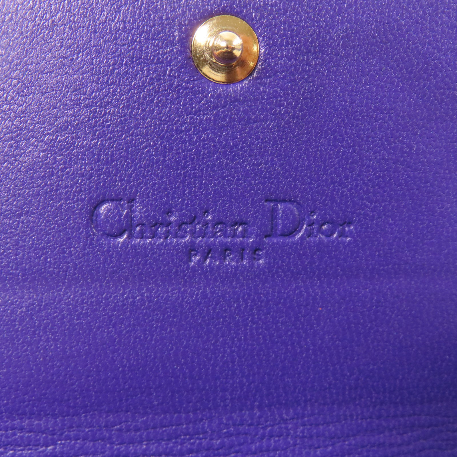 Dior 羊皮皮革Rendez Vous Wallets長錢包紫色