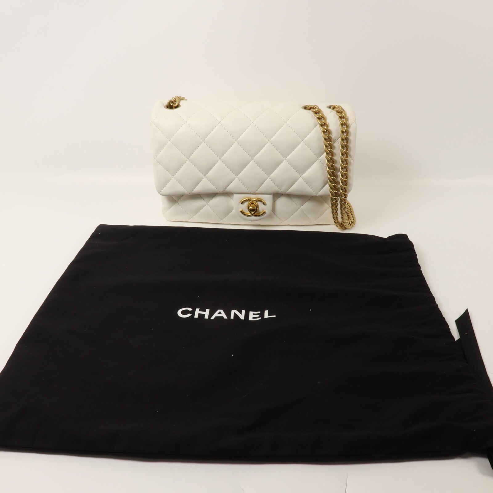 CHANEL 羊皮皮革Chain Shoulder鏈帶肩背袋