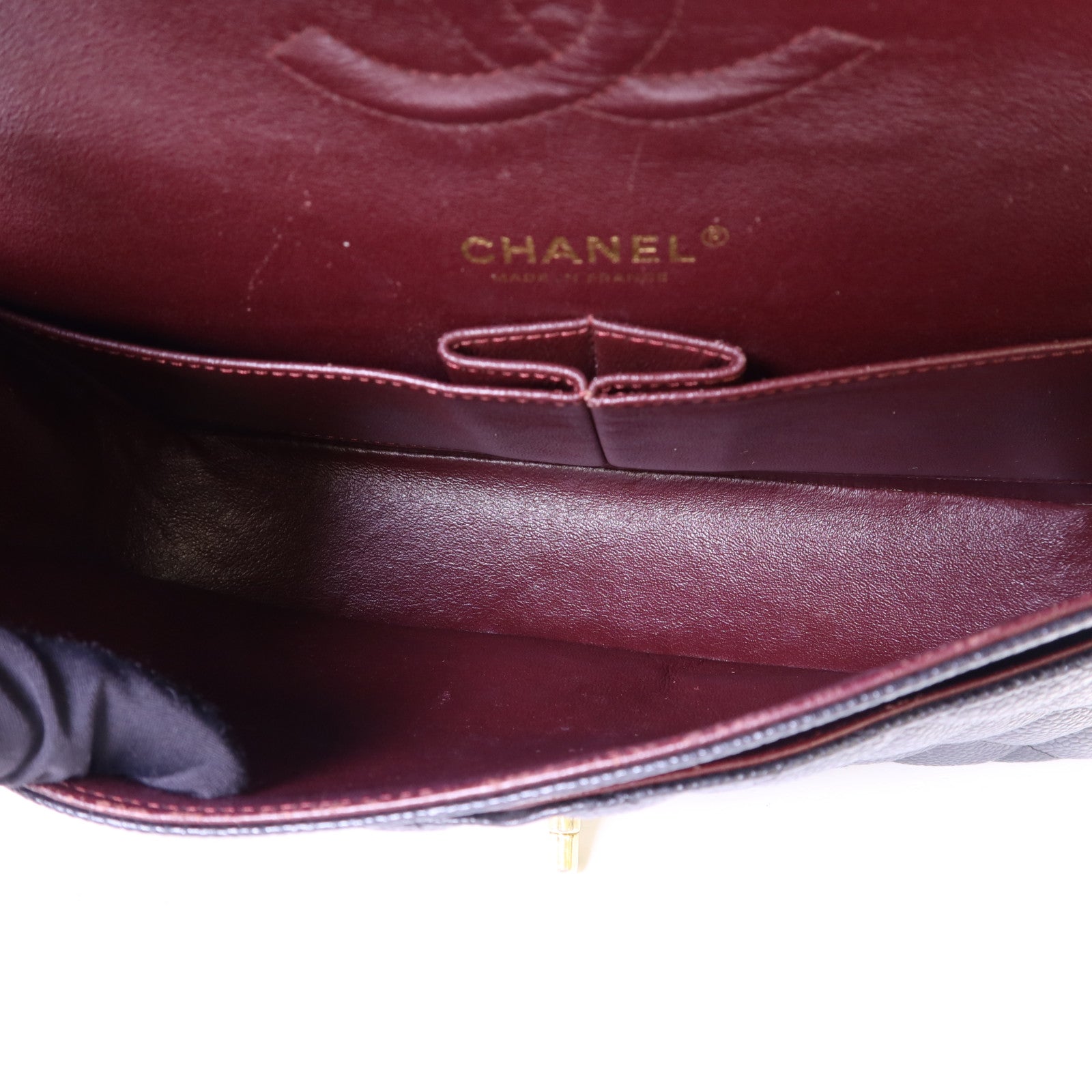 CHANEL 牛皮皮革Classic 25金扣鏈帶肩背袋