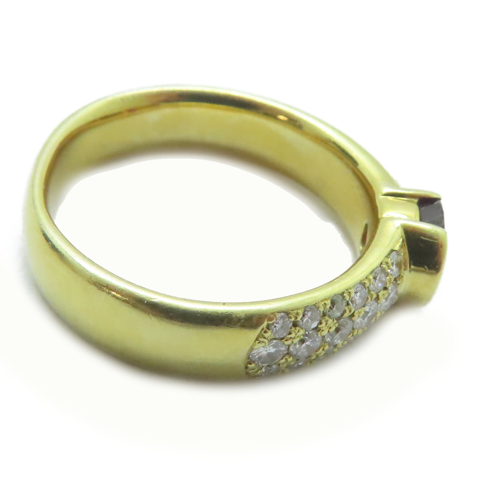 JEWELRY 【激減優惠】18K黃金Ruby Ring 1.01ct紅寶石/0.55ct鑽石戒指US#7.5