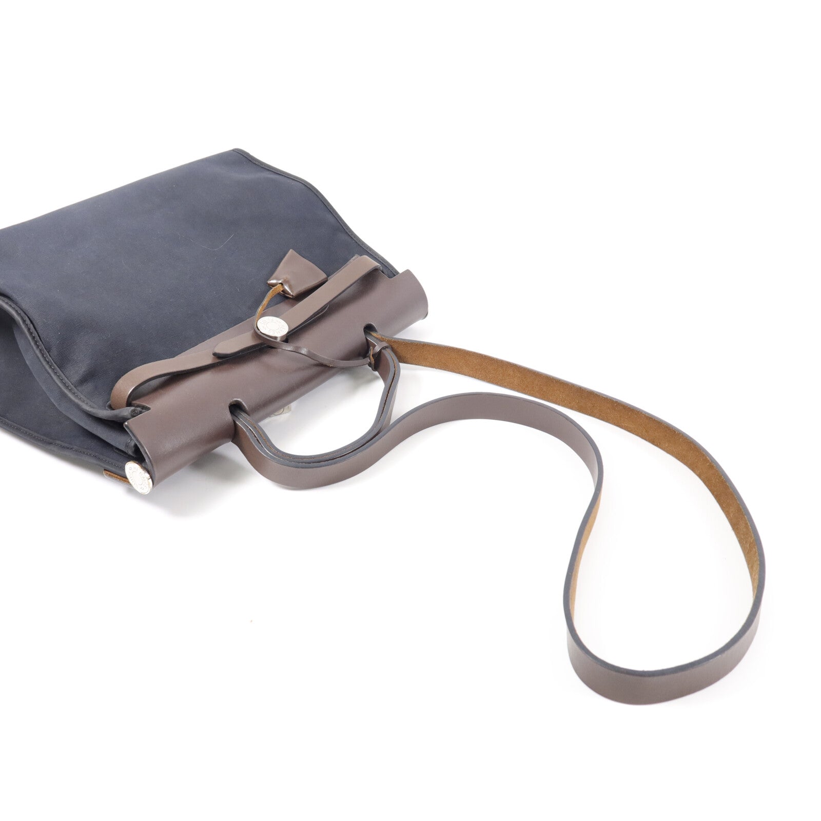 HERMES 帆布Herbag PM手挽肩背兩用袋Noir