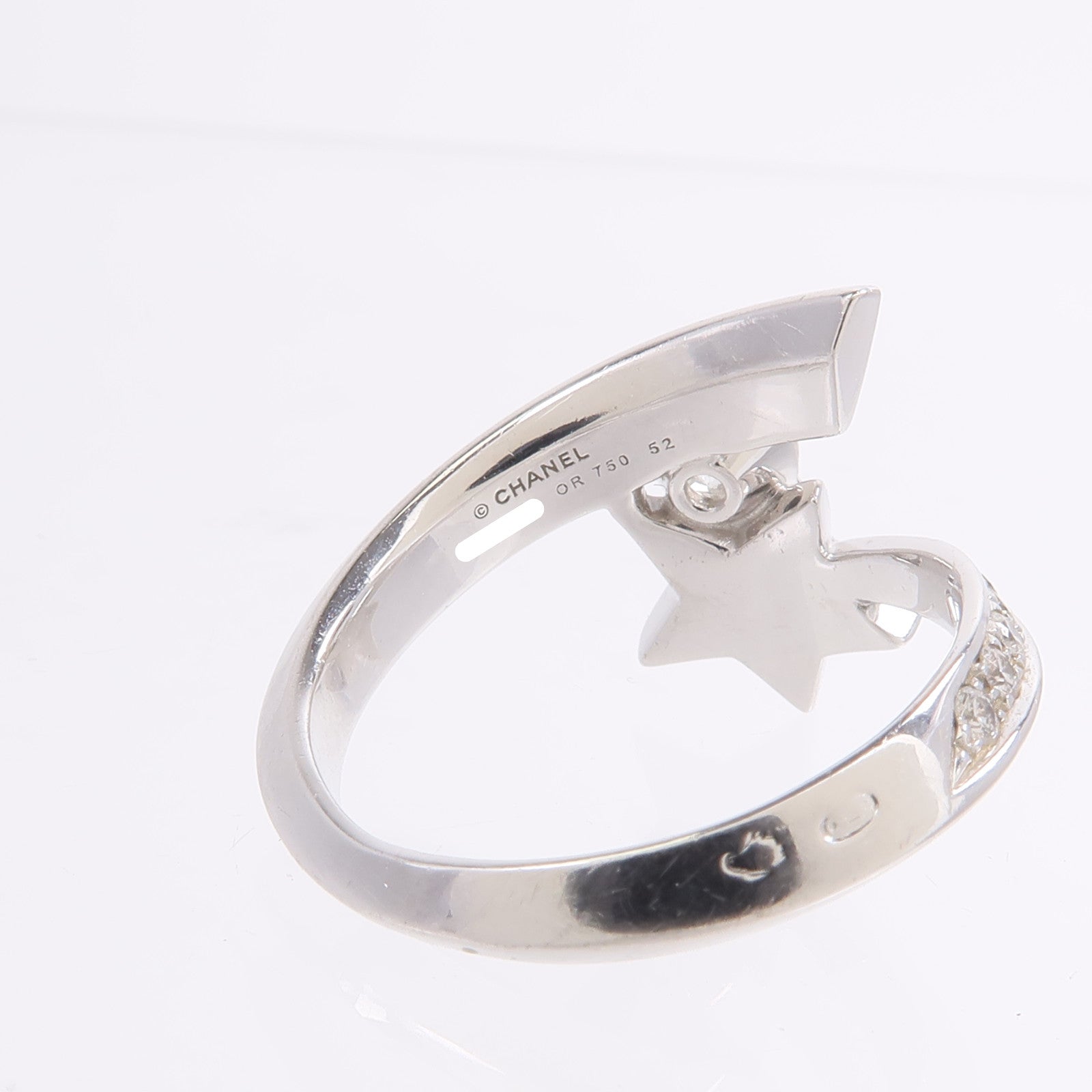 CHANEL 18K白金Comete Ring鑽石戒指