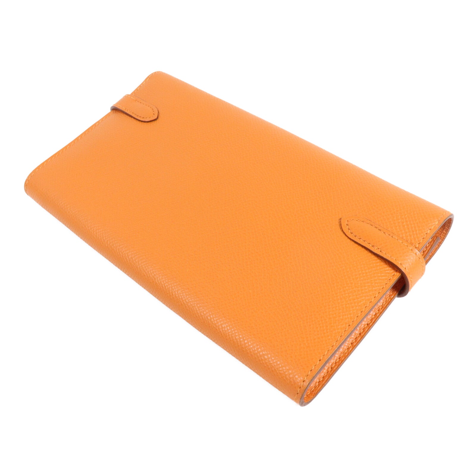 HERMES Epsom皮革Kelly Long Wallet長錢包Orange