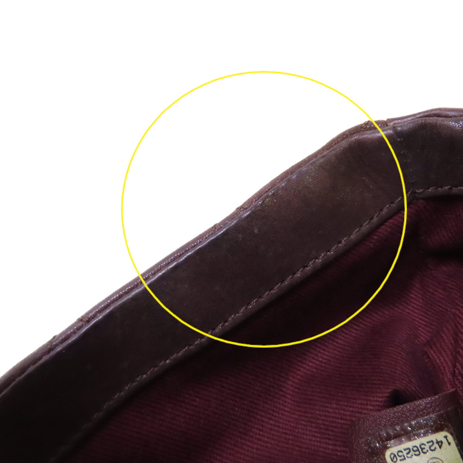 CHANEL 菱格牛皮皮革Chain Shoulder Bag銀扣鏈帶肩背袋啡色