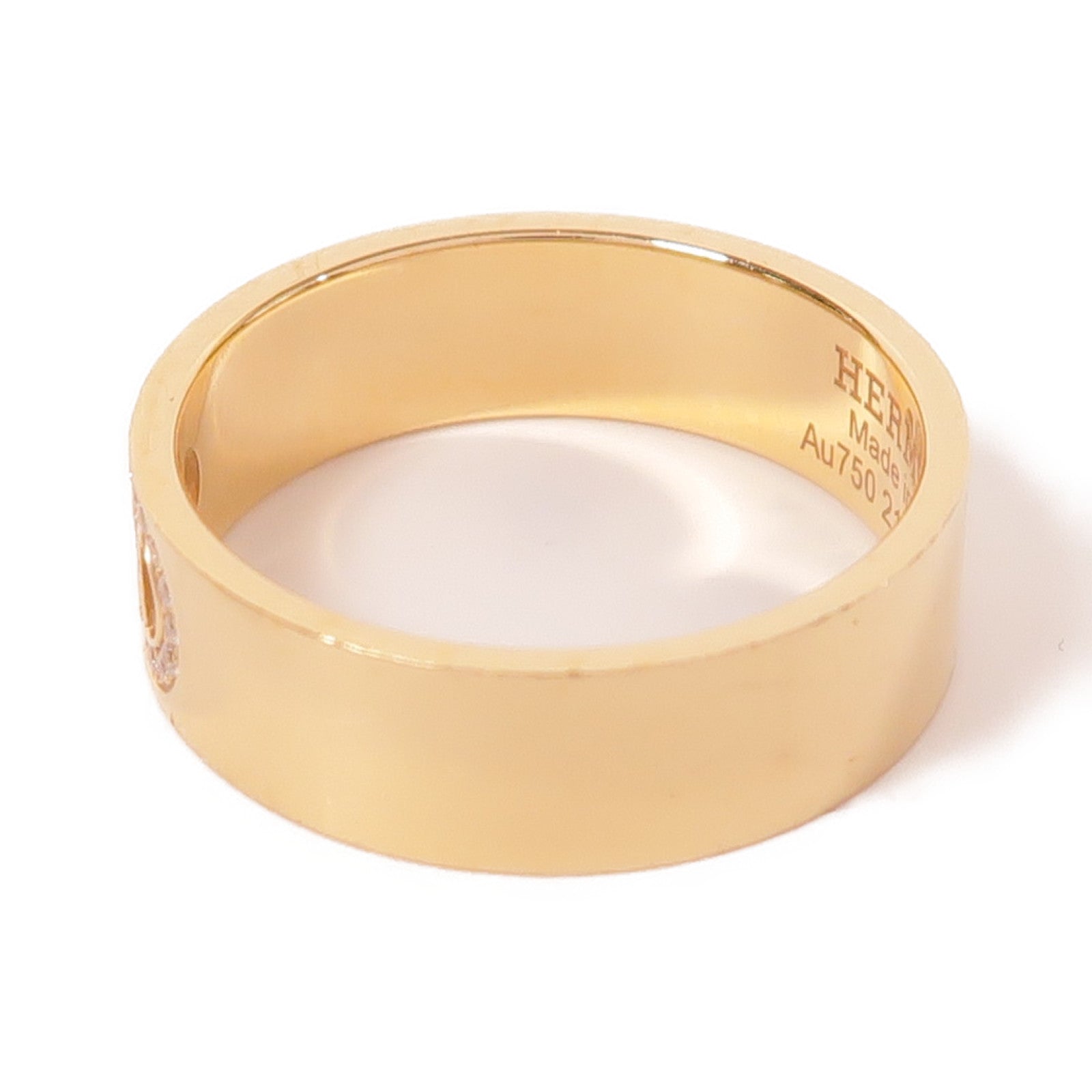 HERMES 18K玫瑰金H D'ancre Ring戒指US#6.25