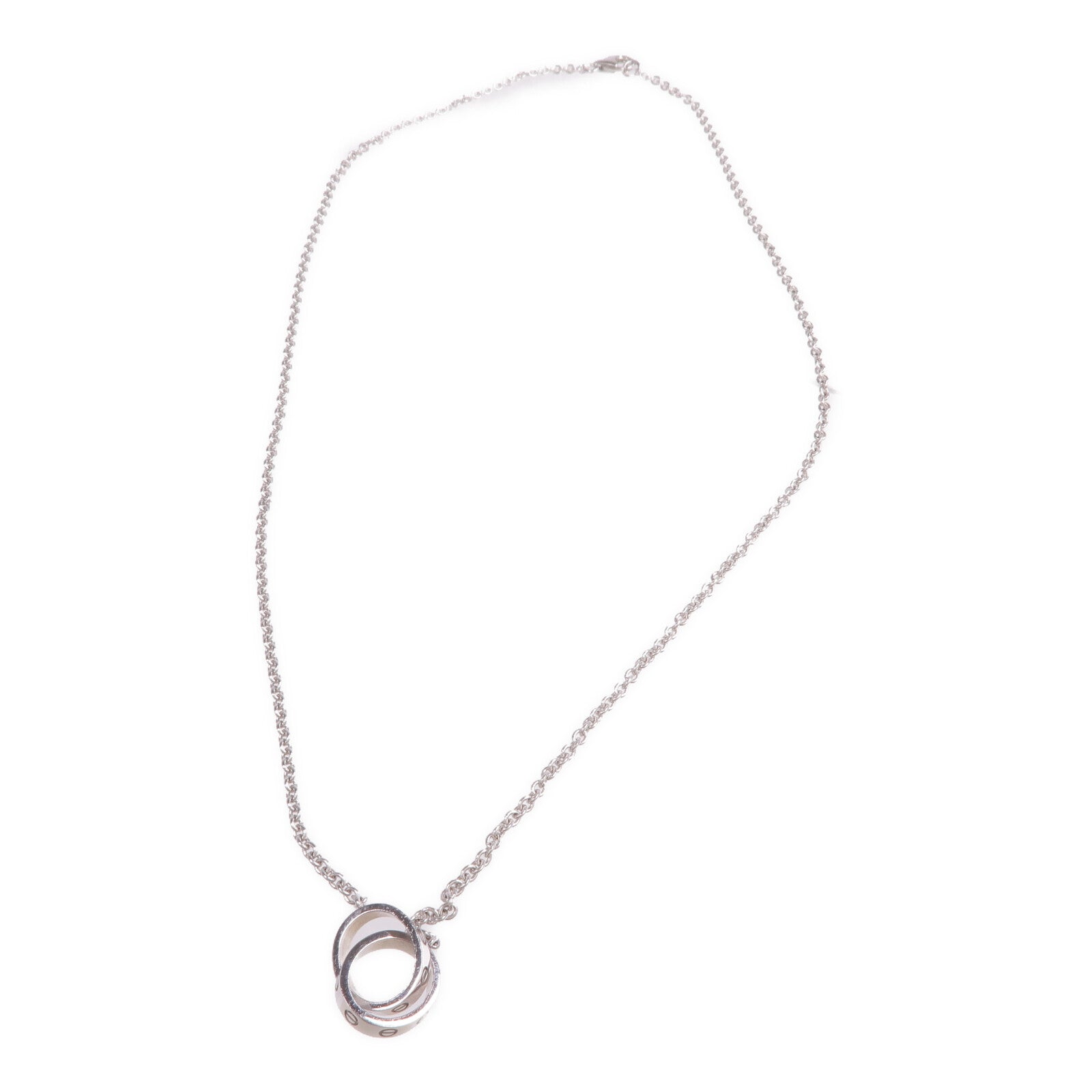 CARTIER 18K白金Love Pendant項鍊