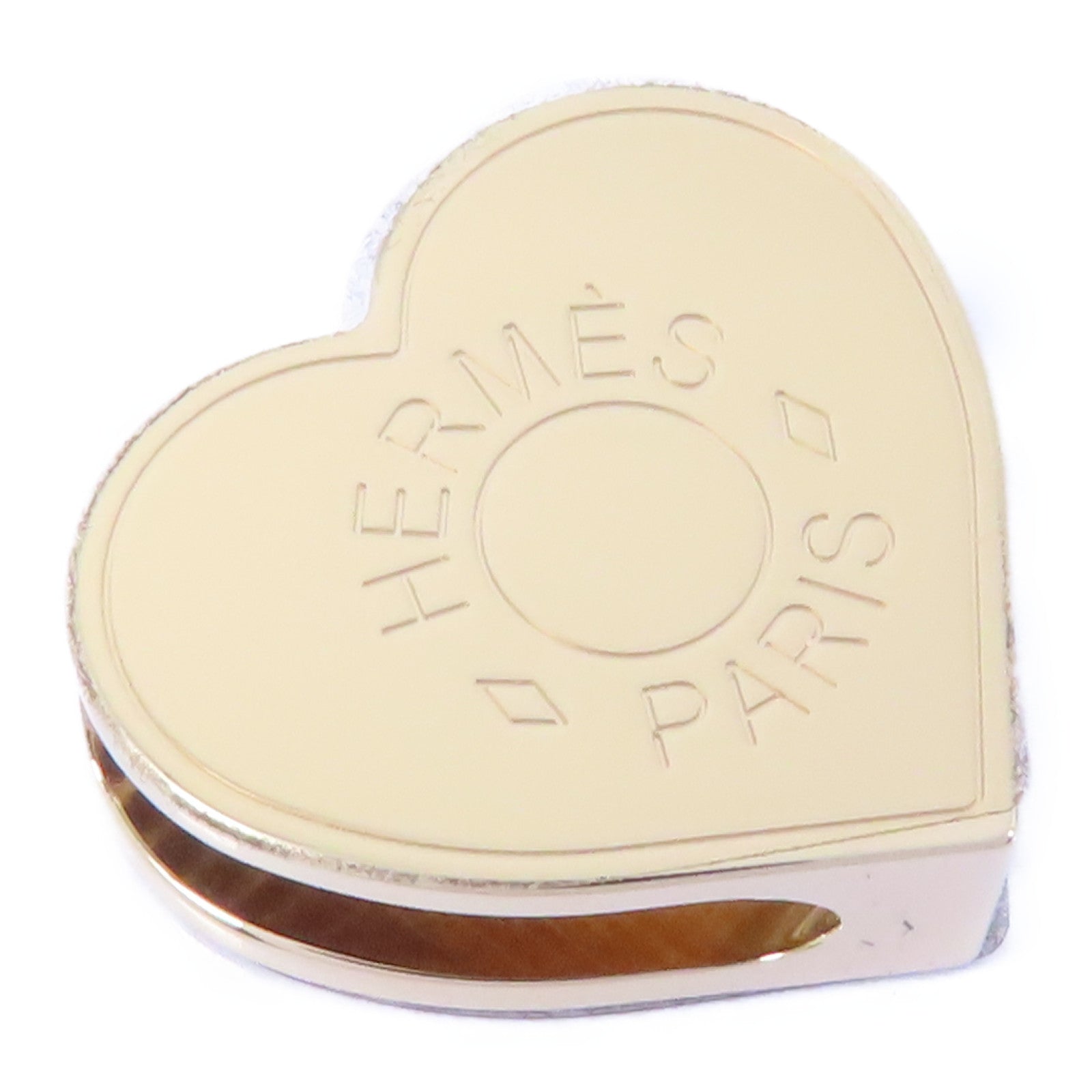 HERMES 金屬Mini Coeur Scarf Ring圍巾戒指金色
