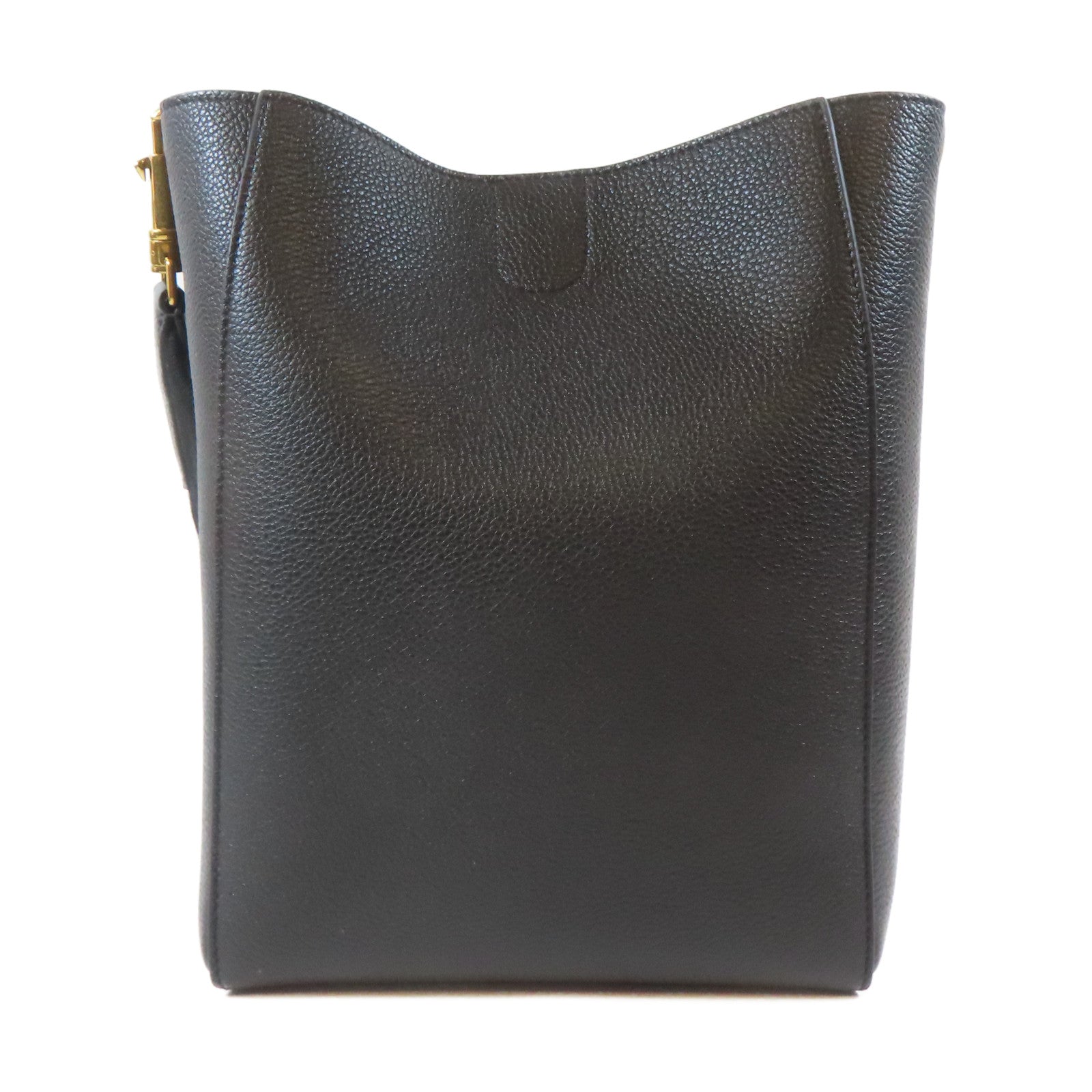 CELINE 牛皮皮革Sangle Bucket Small金扣肩背袋黑色
