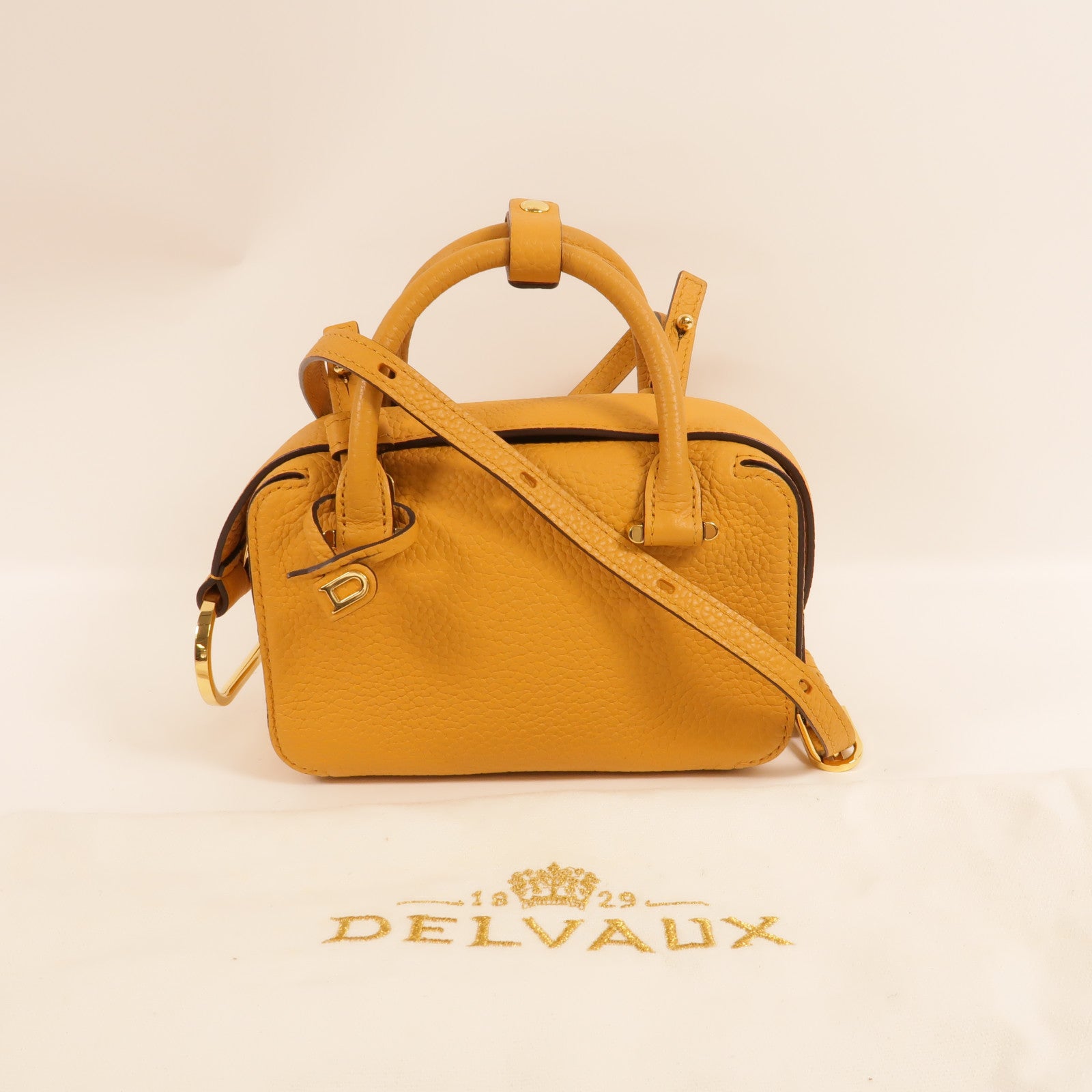 Delvaux 牛皮皮革Cool Box Nano手挽肩背兩用袋
