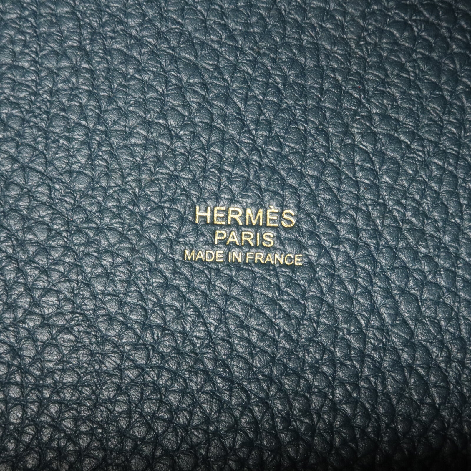 HERMES Clemence皮革Picotin MM扣手挽袋Vert Cypres