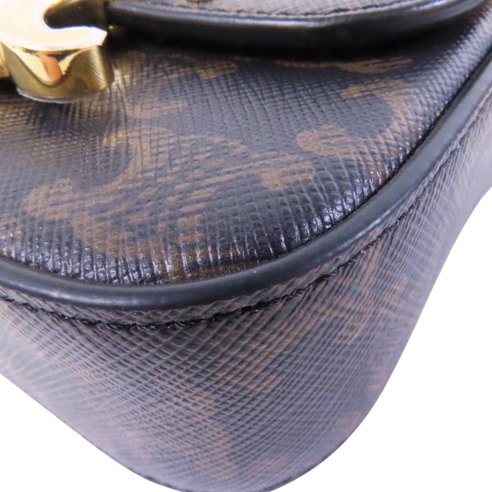 CELINE Trionphe帆布Mini Claude金扣肩背袋