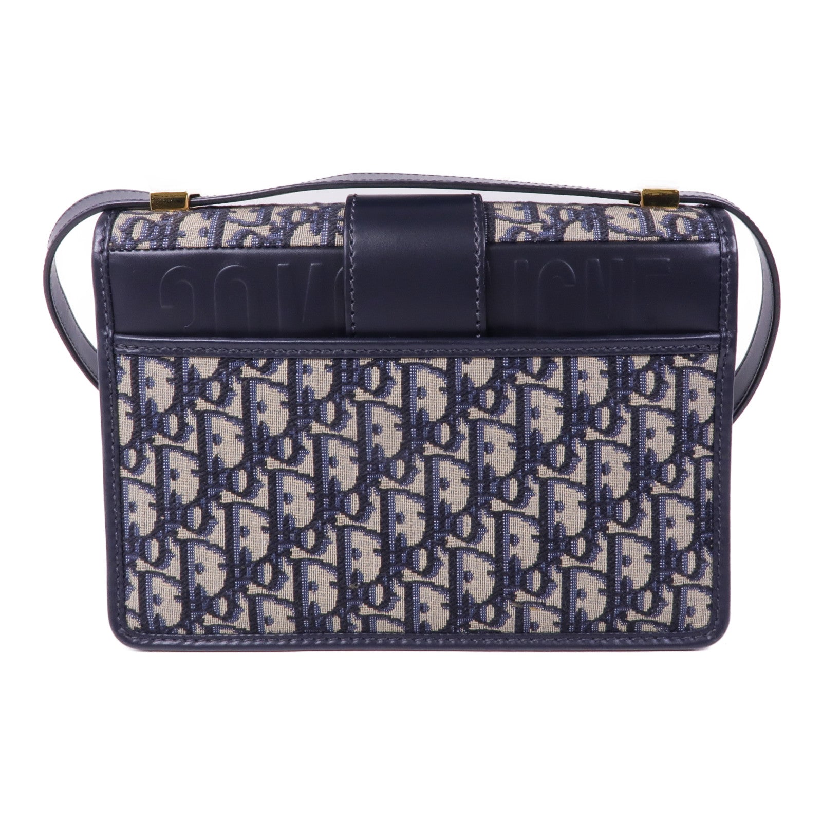 Dior 帆布/皮革Montaigne 30金扣肩背袋