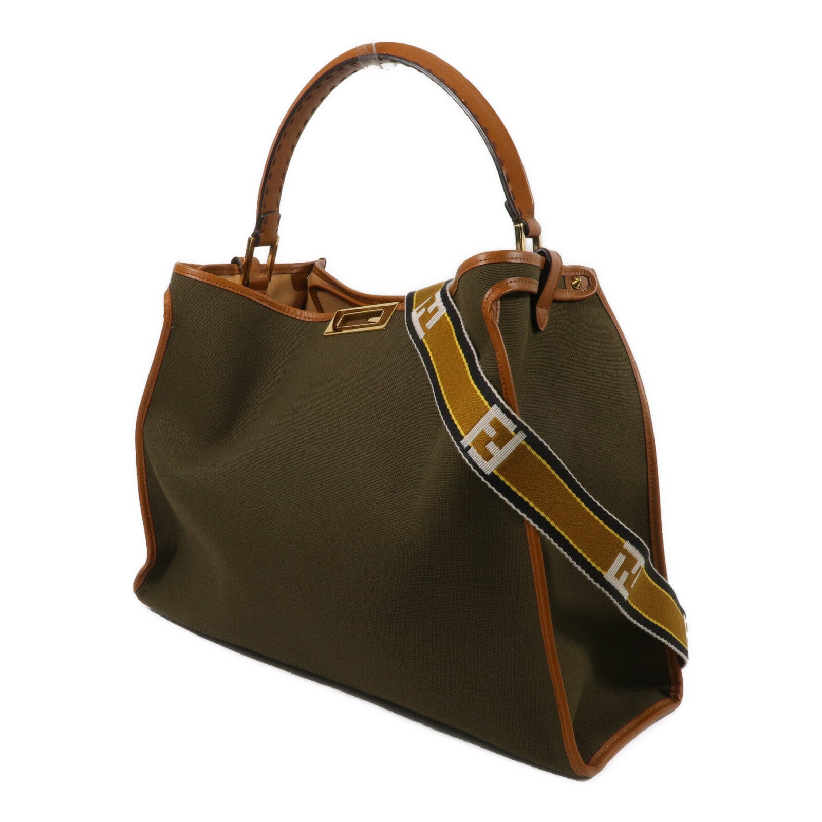 FENDI 帆布Large Peekaboo X-Lite手挽肩背兩用袋