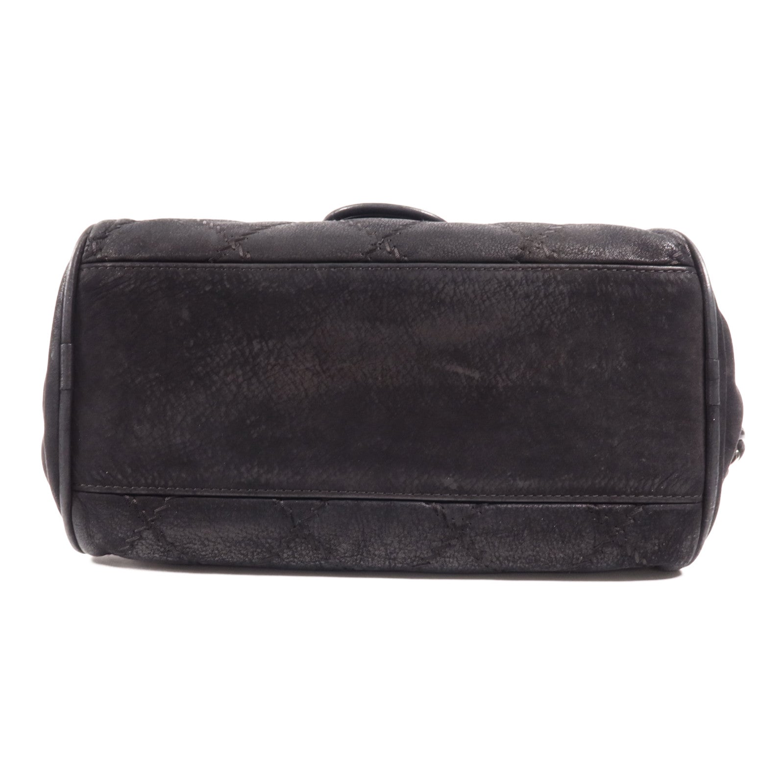 CHANEL 麂皮皮革Chain Shoulder Bag銀扣鏈帶肩背袋