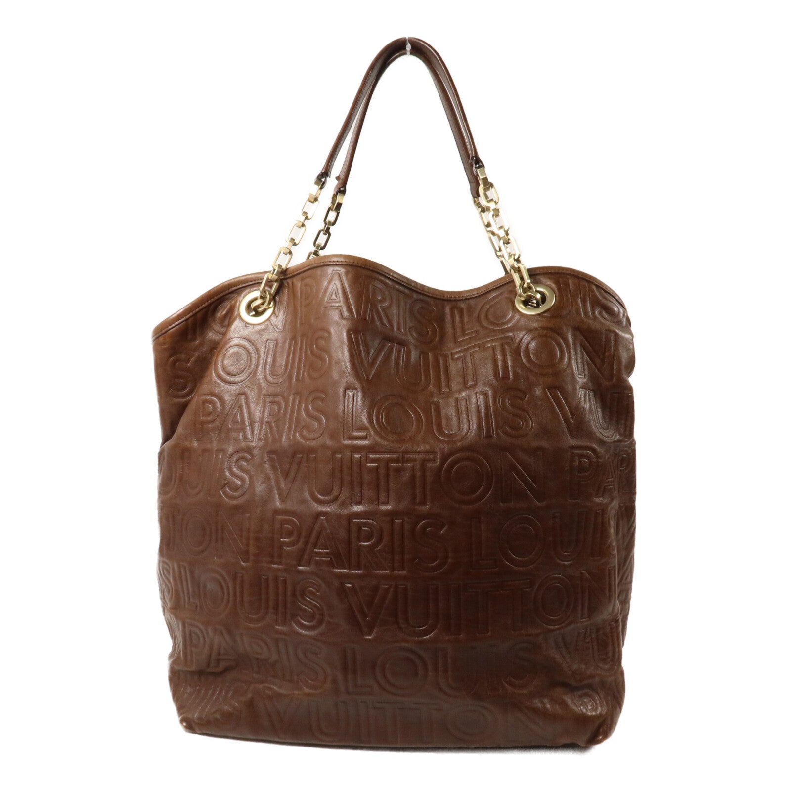 LOUIS VUITTON 牛皮皮革Paris Souple Whisper PM鏈帶肩背袋