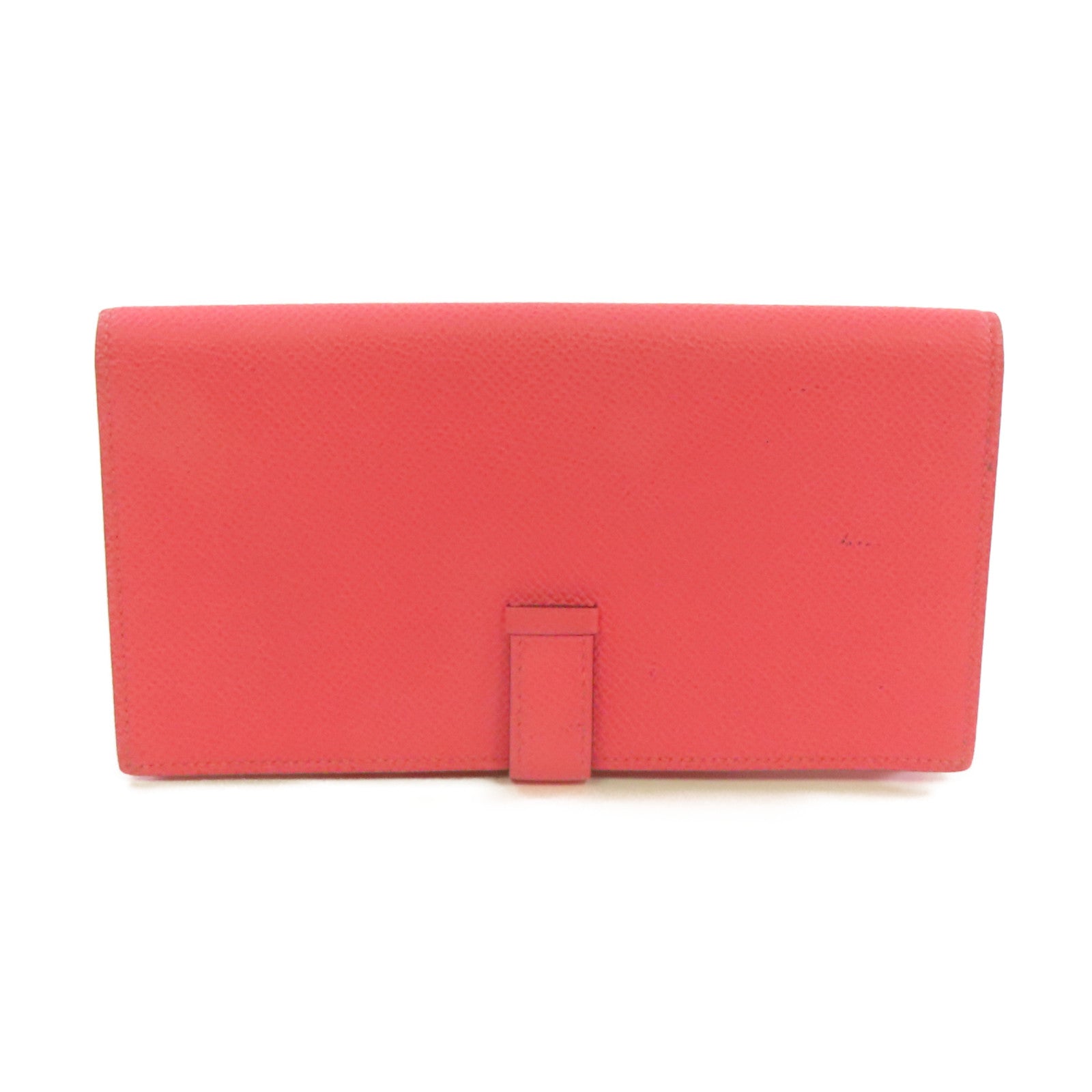 HERMES **【激減優惠】Togo皮革Bearn Long Wallet金扣長錢包粉紅色