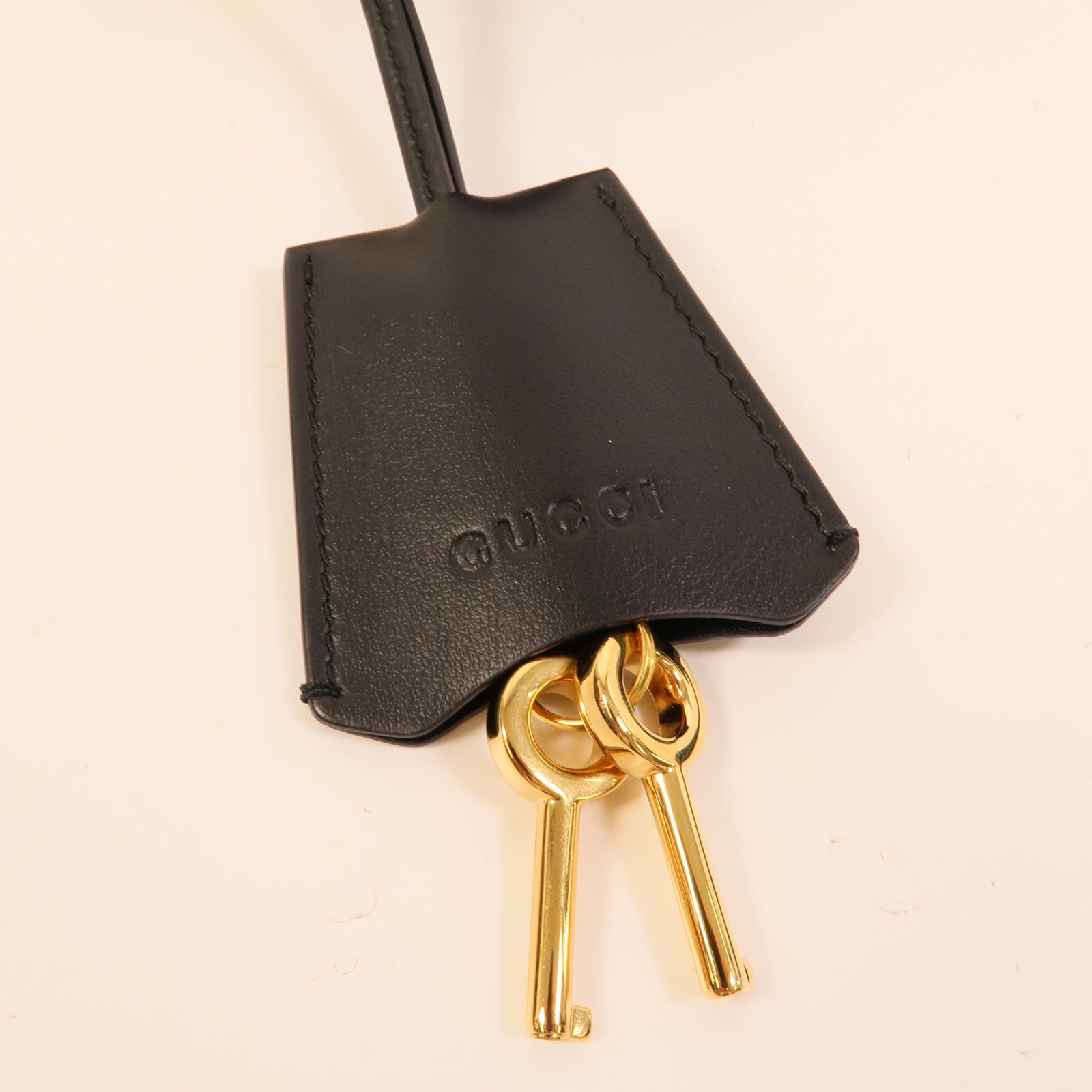 GUCCI 塗層帆布/牛皮皮革Padlock Bag鏈帶肩背袋