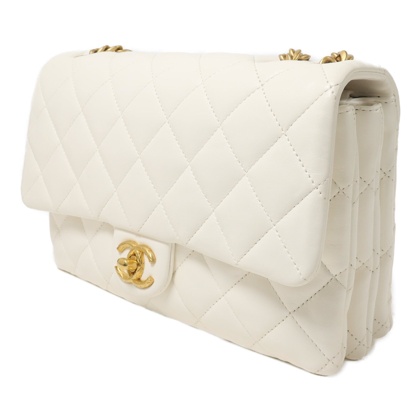 CHANEL 羊皮皮革Chain Shoulder鏈帶肩背袋