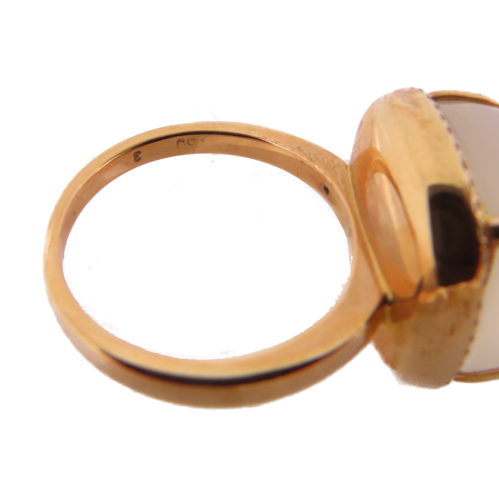 JEWELRY 18K玫瑰金/月光石Moon Stone Ring戒指US#4.75