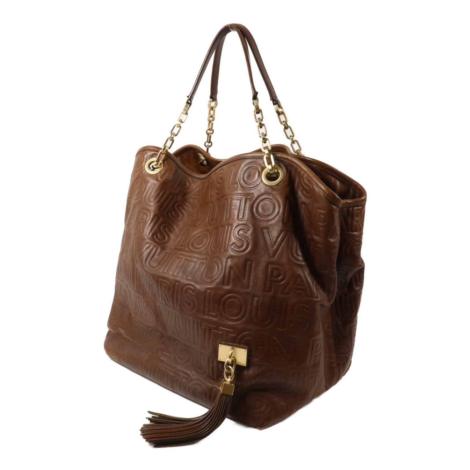 LOUIS VUITTON 牛皮皮革Paris Souple Whisper PM鏈帶肩背袋