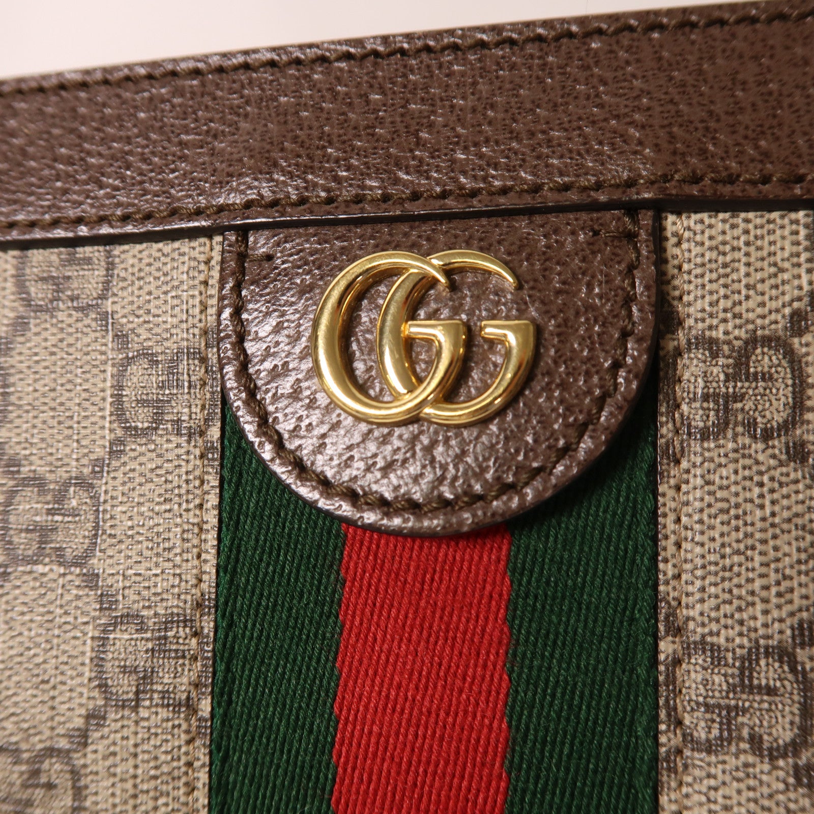 GUCCI 塗層帆布GG Supreme Ophidia金扣肩背袋