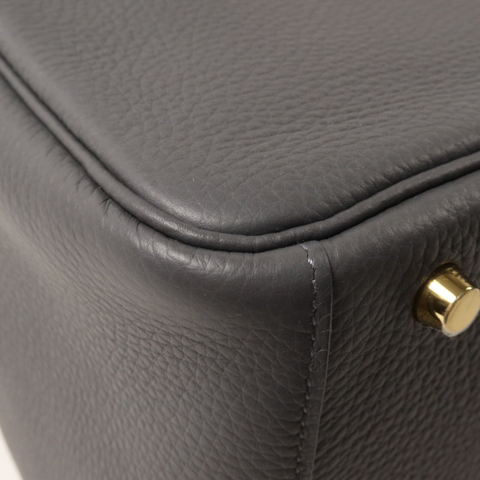 HERMES Clemence皮革Lindy 30手挽肩背兩用袋Ardoise