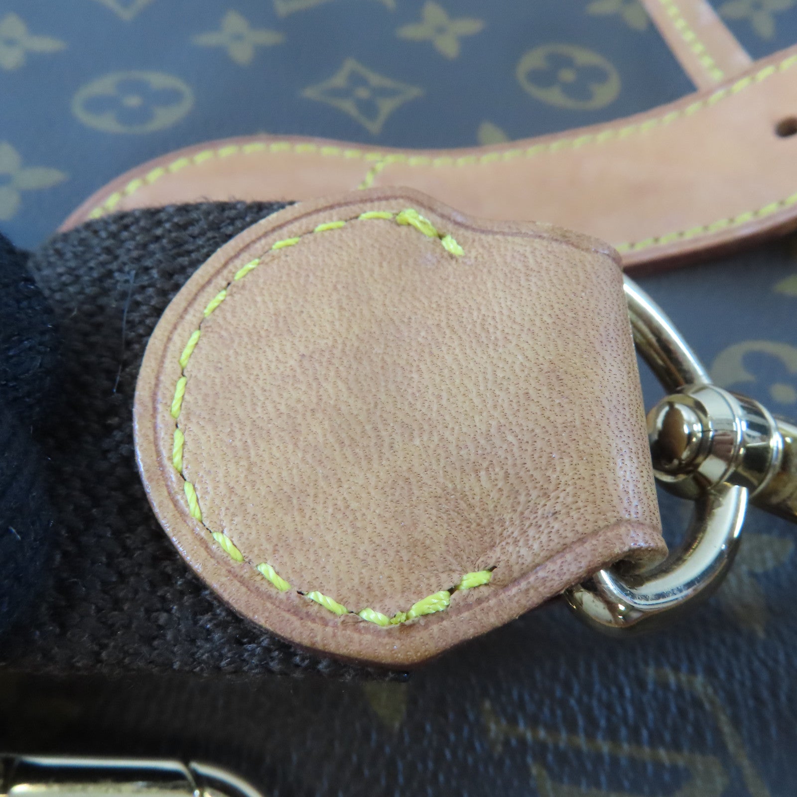 LOUIS VUITTON Monogram Hunting Bag金扣手挽肩背兩用袋啡色