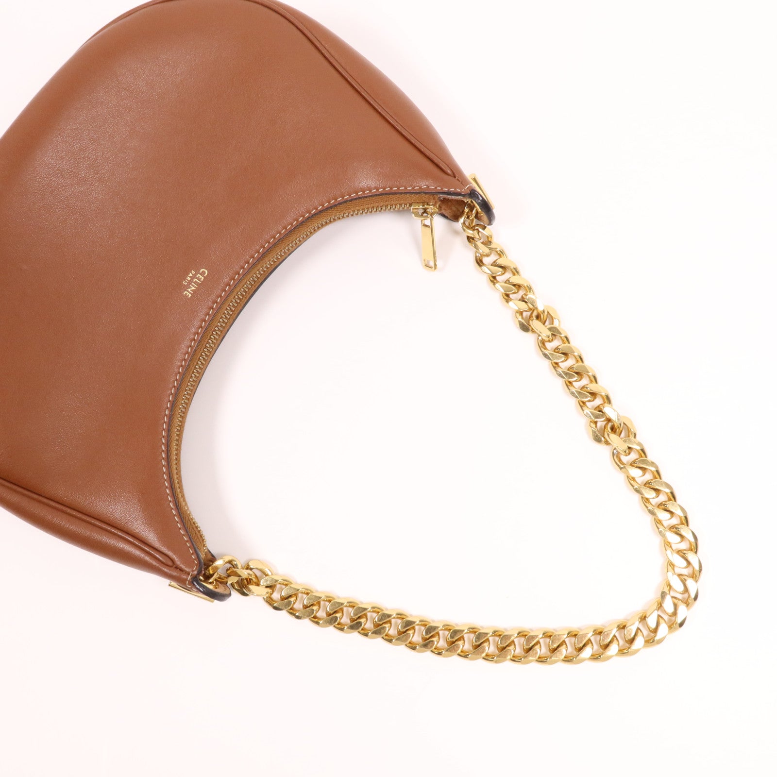 CELINE 牛皮皮革Medium Ava Chain金扣鏈帶肩背袋