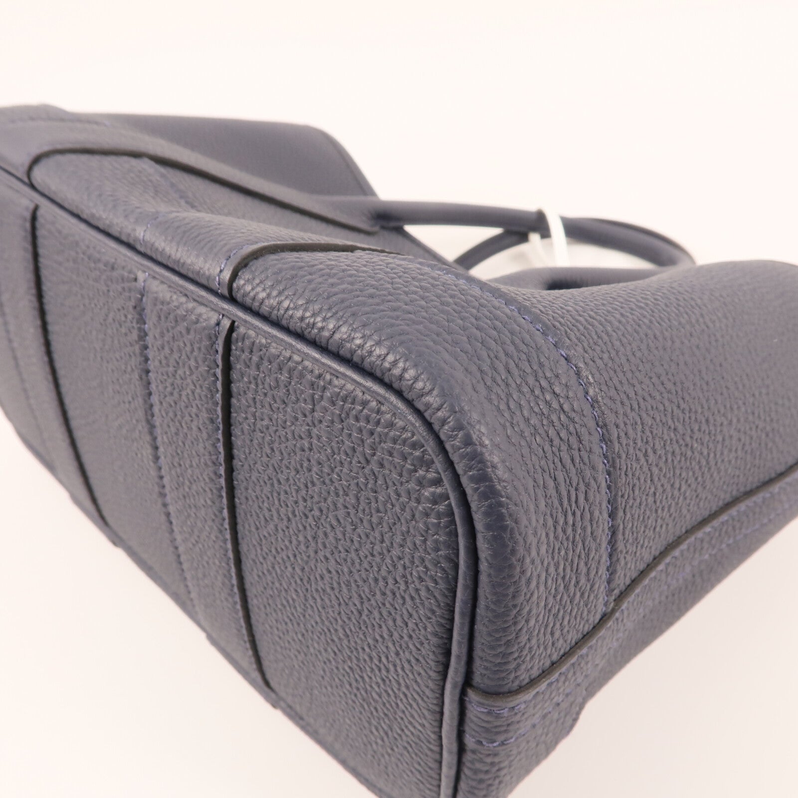 HERMES Negonda皮革Neo Garden Party 23銀扣手挽袋Bleu nuit