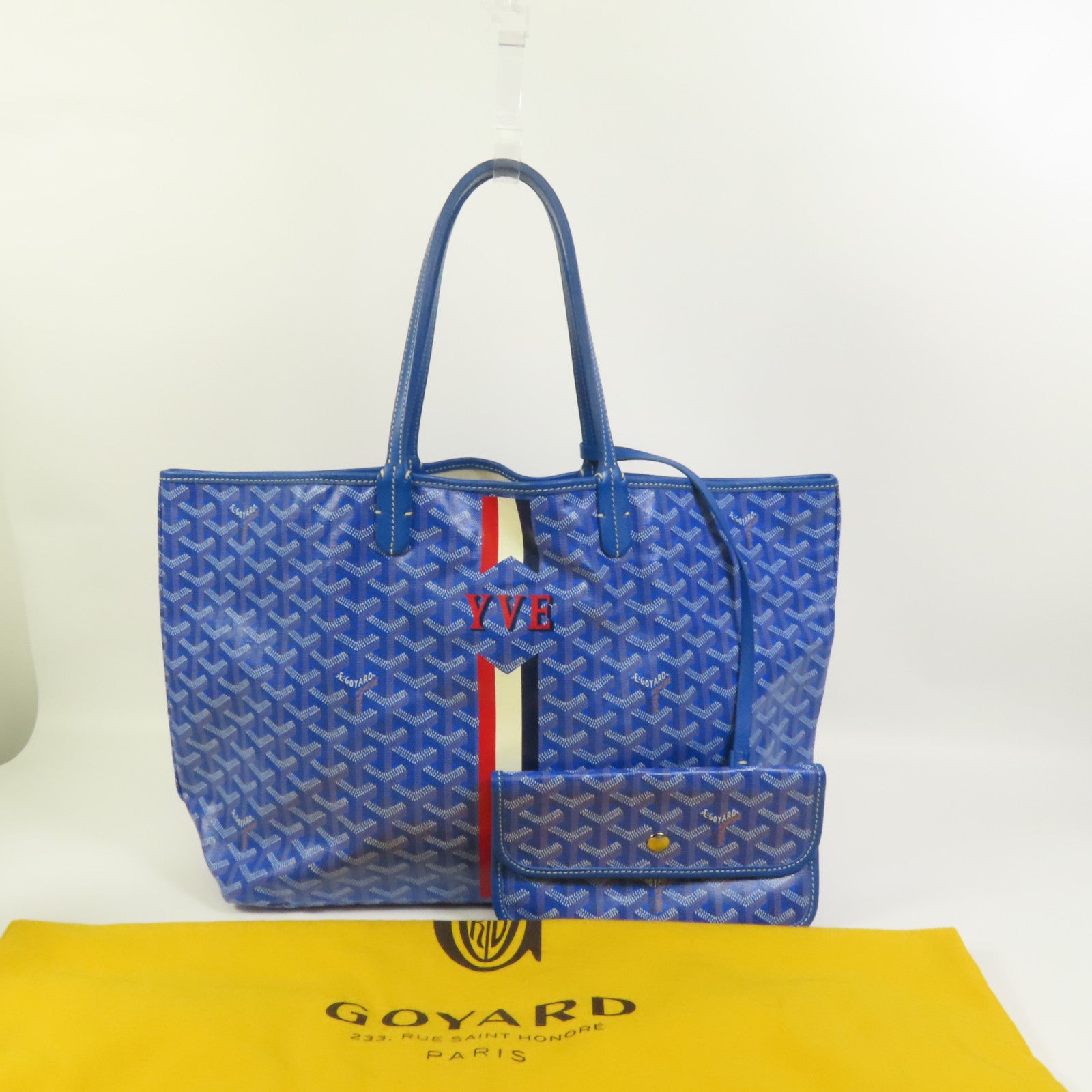 GOYARD 塗層帆布Saint Louis PM Stripes And Initials手挽袋