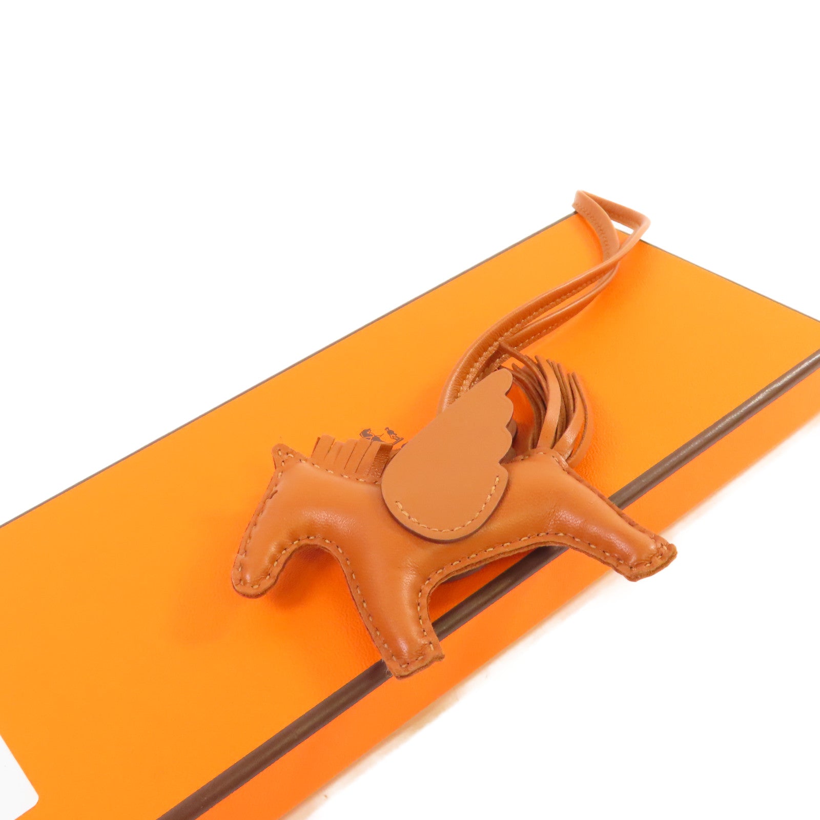 HERMES 【激減優惠】Swift皮革Rodeo Pegase PM Charm掛飾Gold棕金色