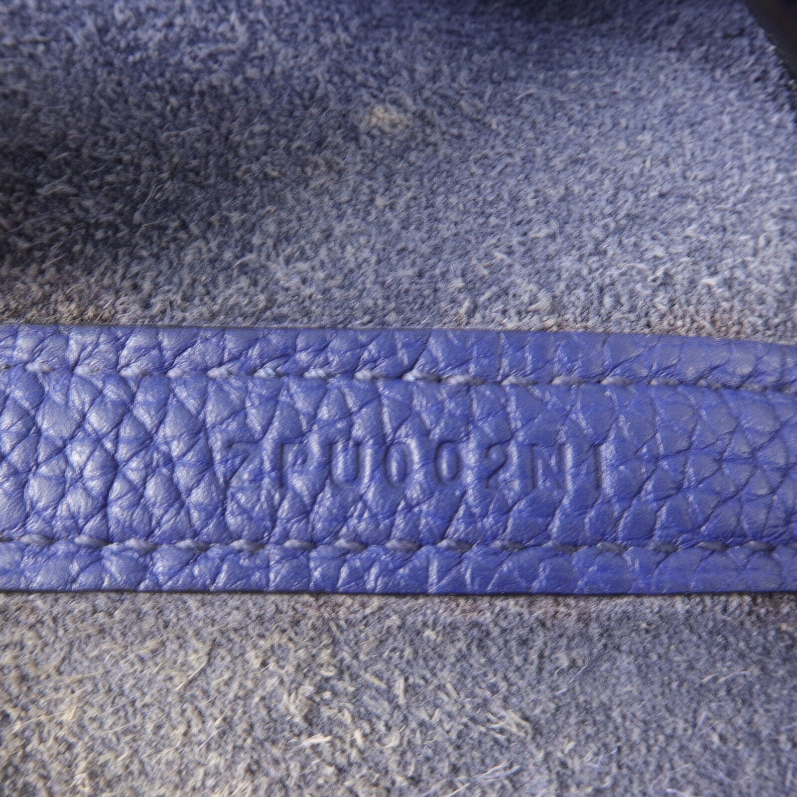 HERMES Clemence皮革Picotin PM手挽袋Marine