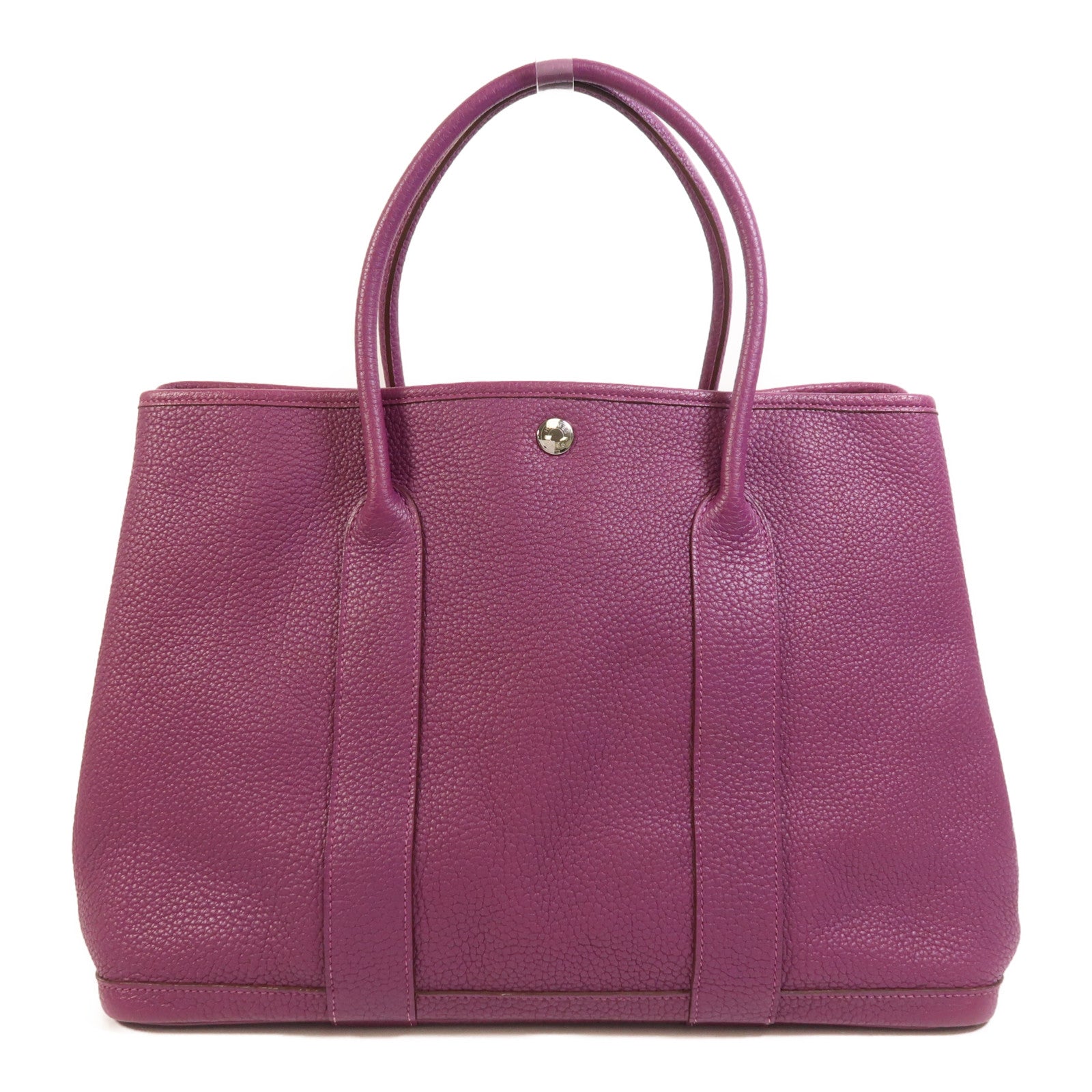 HERMES Negonda皮革GardenParty PM銀扣手挽袋Anemone