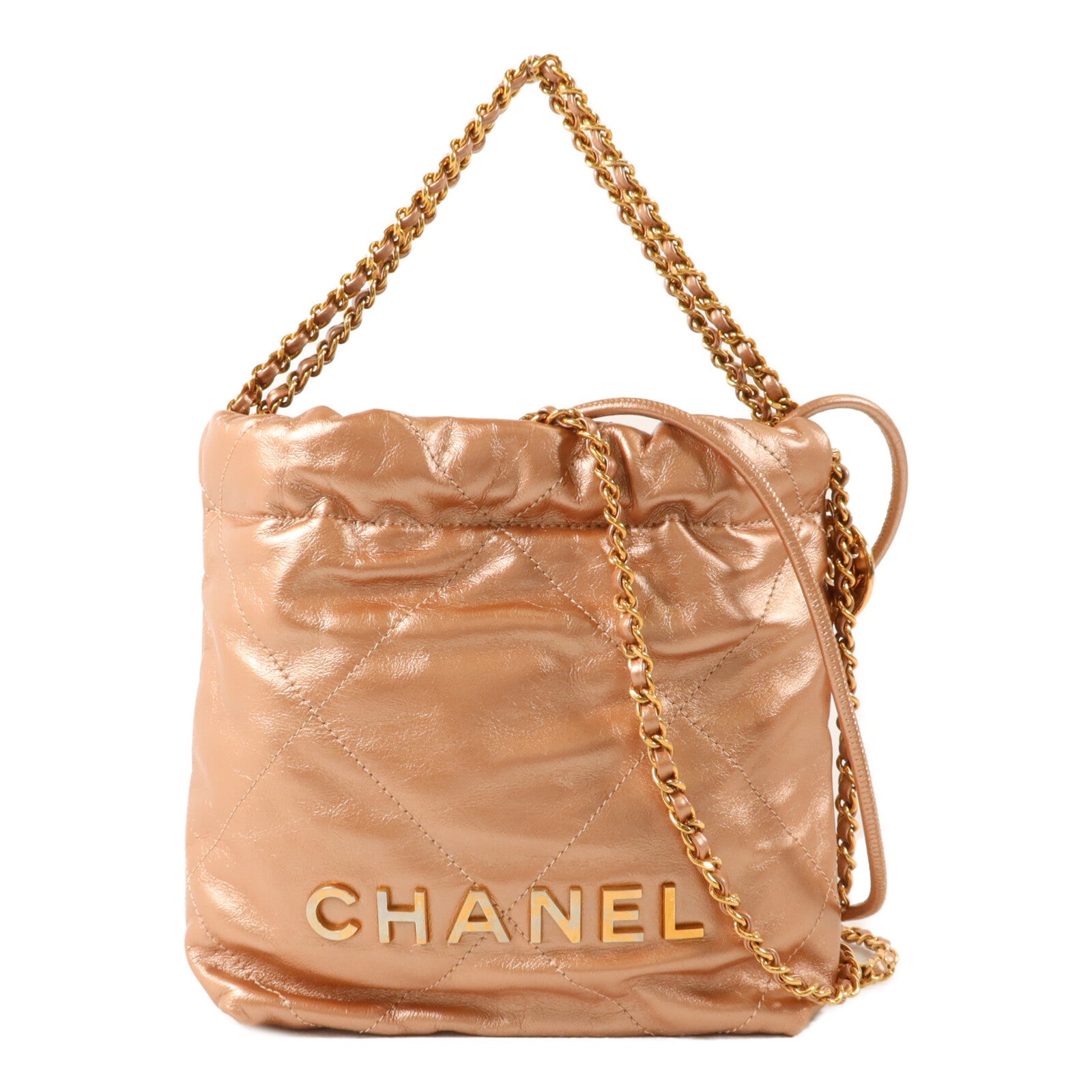 CHANEL 牛皮皮革Chanel 22 Mini手挽肩背兩用袋