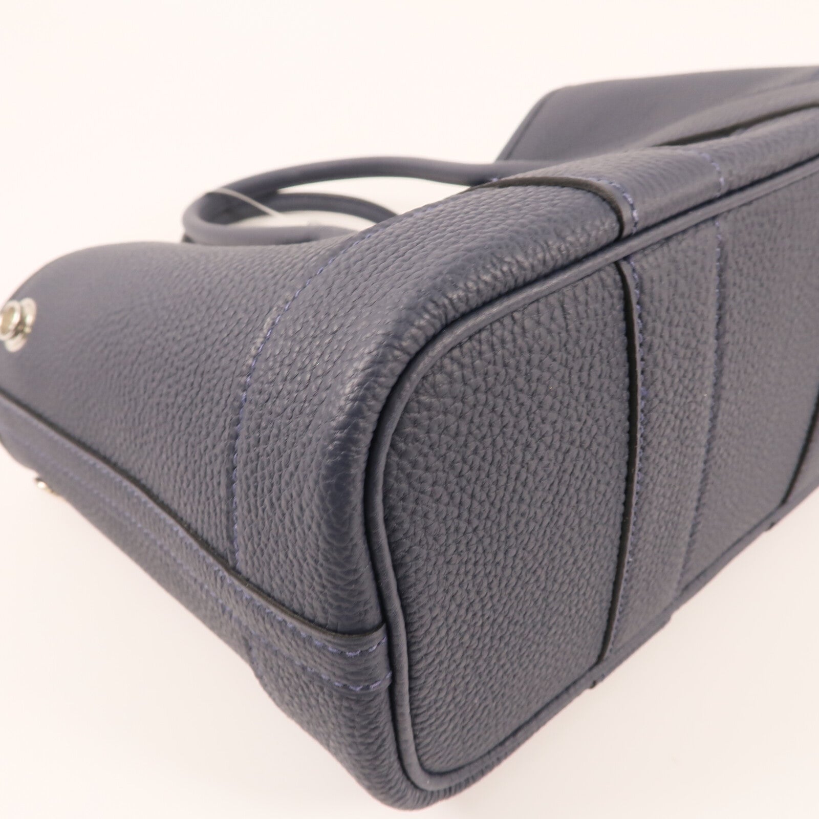 HERMES Negonda皮革Neo Garden Party 23銀扣手挽袋Bleu nuit