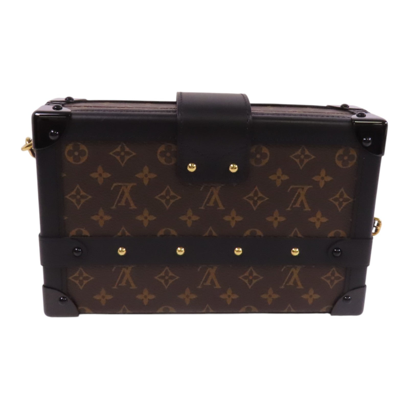 LOUIS VUITTON Monogram Petite Malle金扣肩背袋