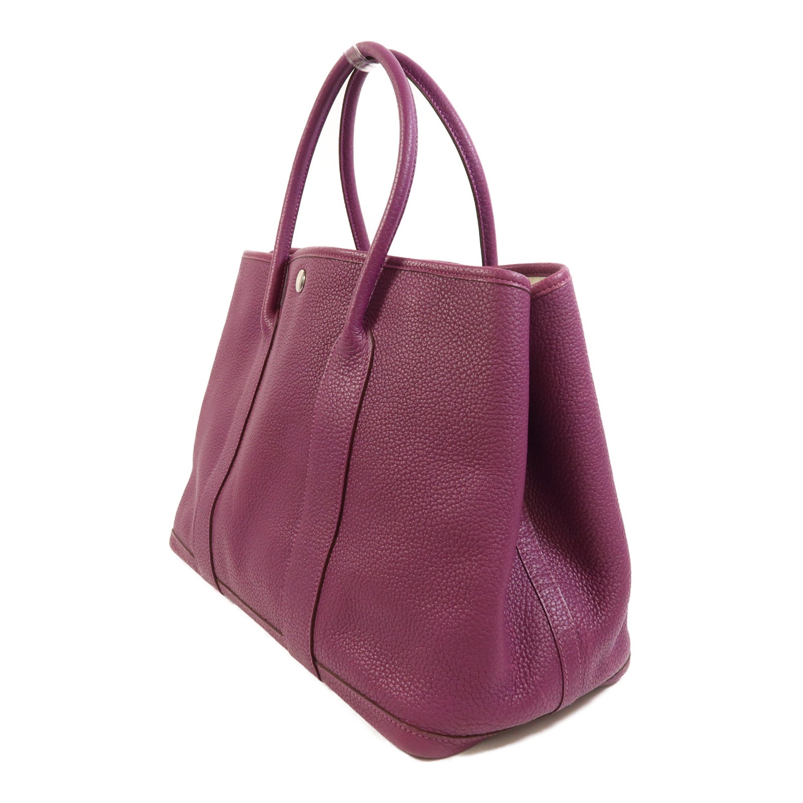 HERMES Negonda皮革GardenParty PM銀扣手挽袋Anemone