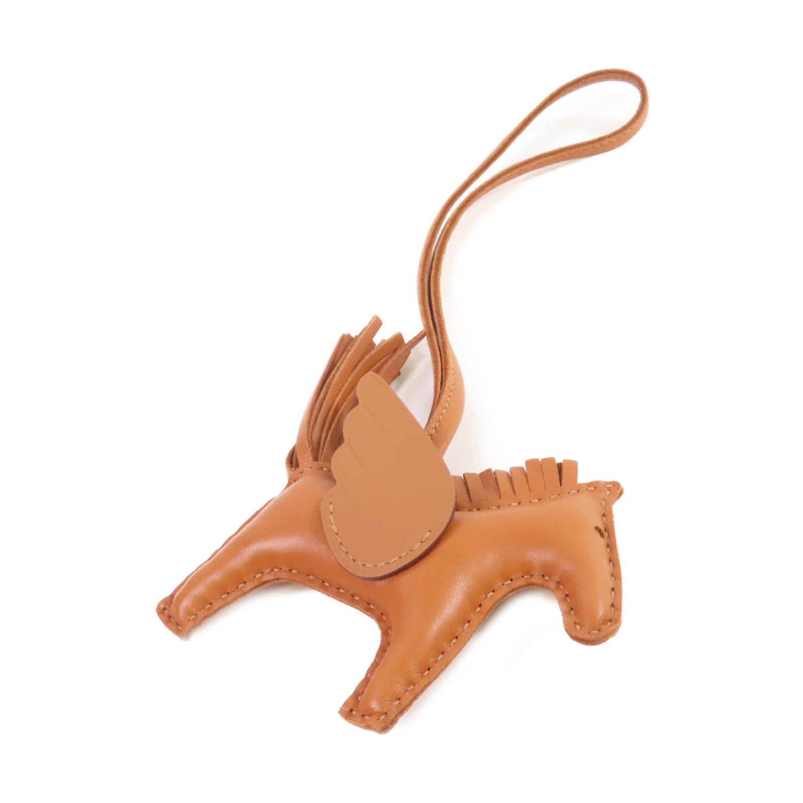 HERMES 【激減優惠】Swift皮革Rodeo Pegase PM Charm掛飾Gold棕金色