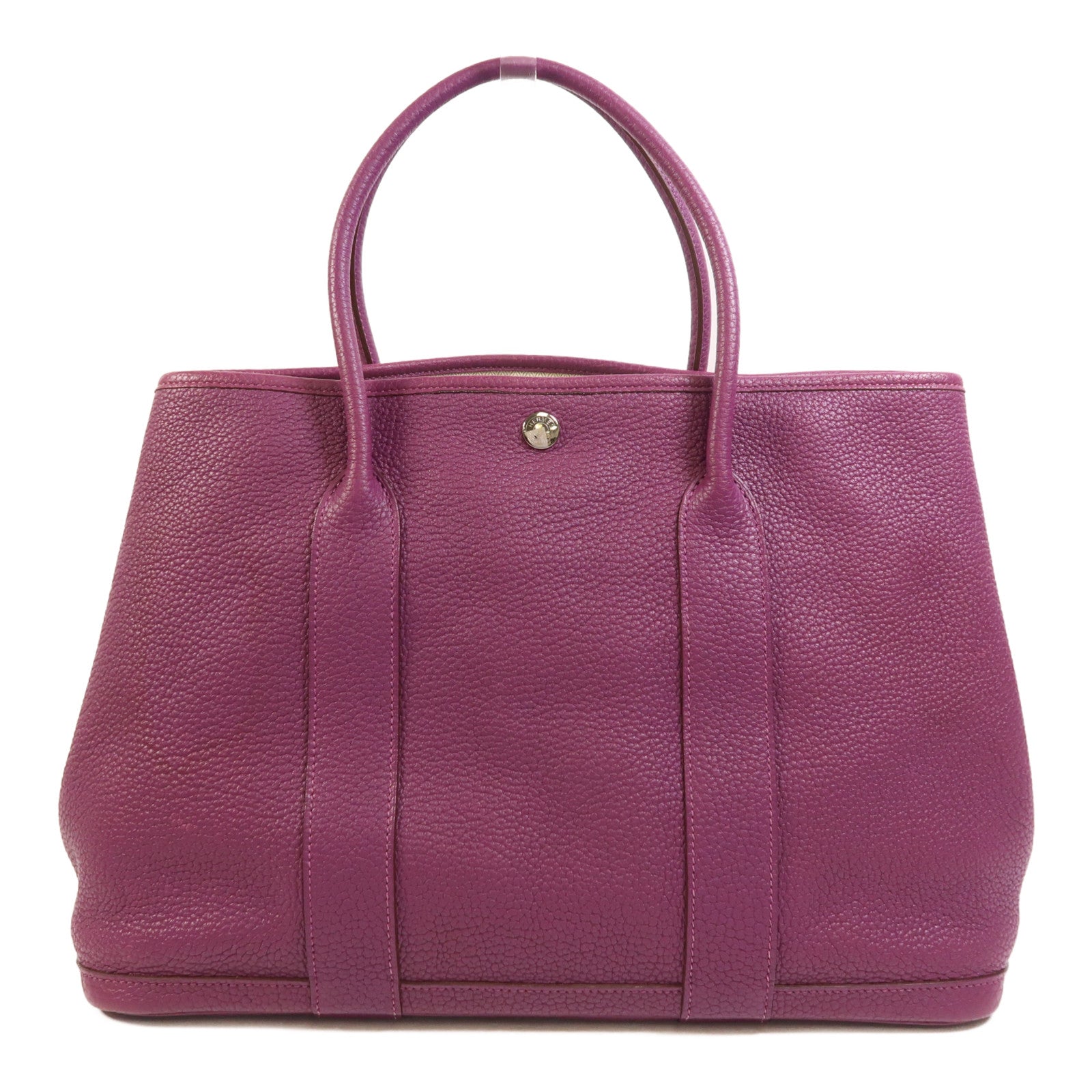 HERMES Negonda皮革GardenParty PM銀扣手挽袋Anemone