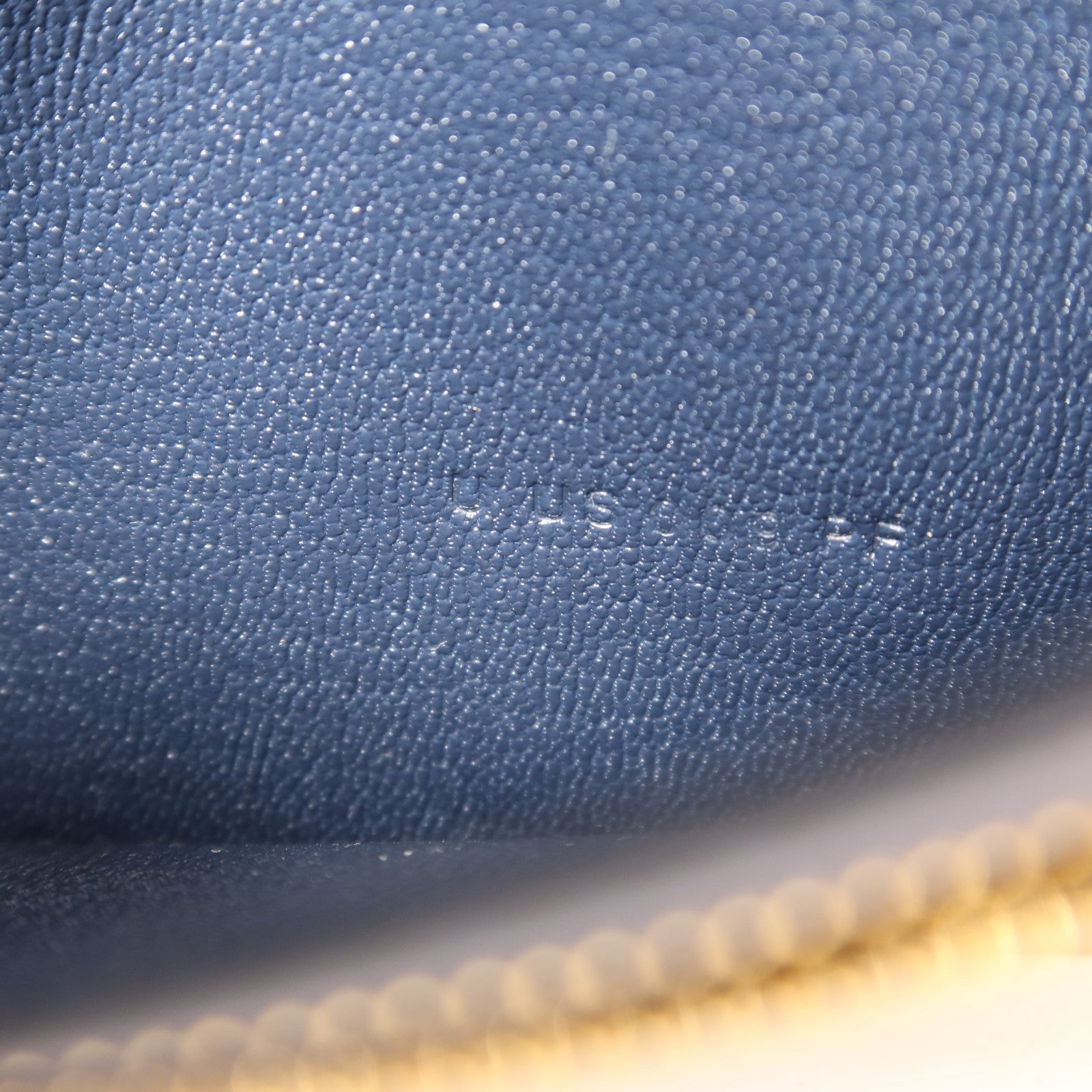 HERMES 鱷魚皮革Bearn Long Wallet金扣長錢包Bleu Indigo