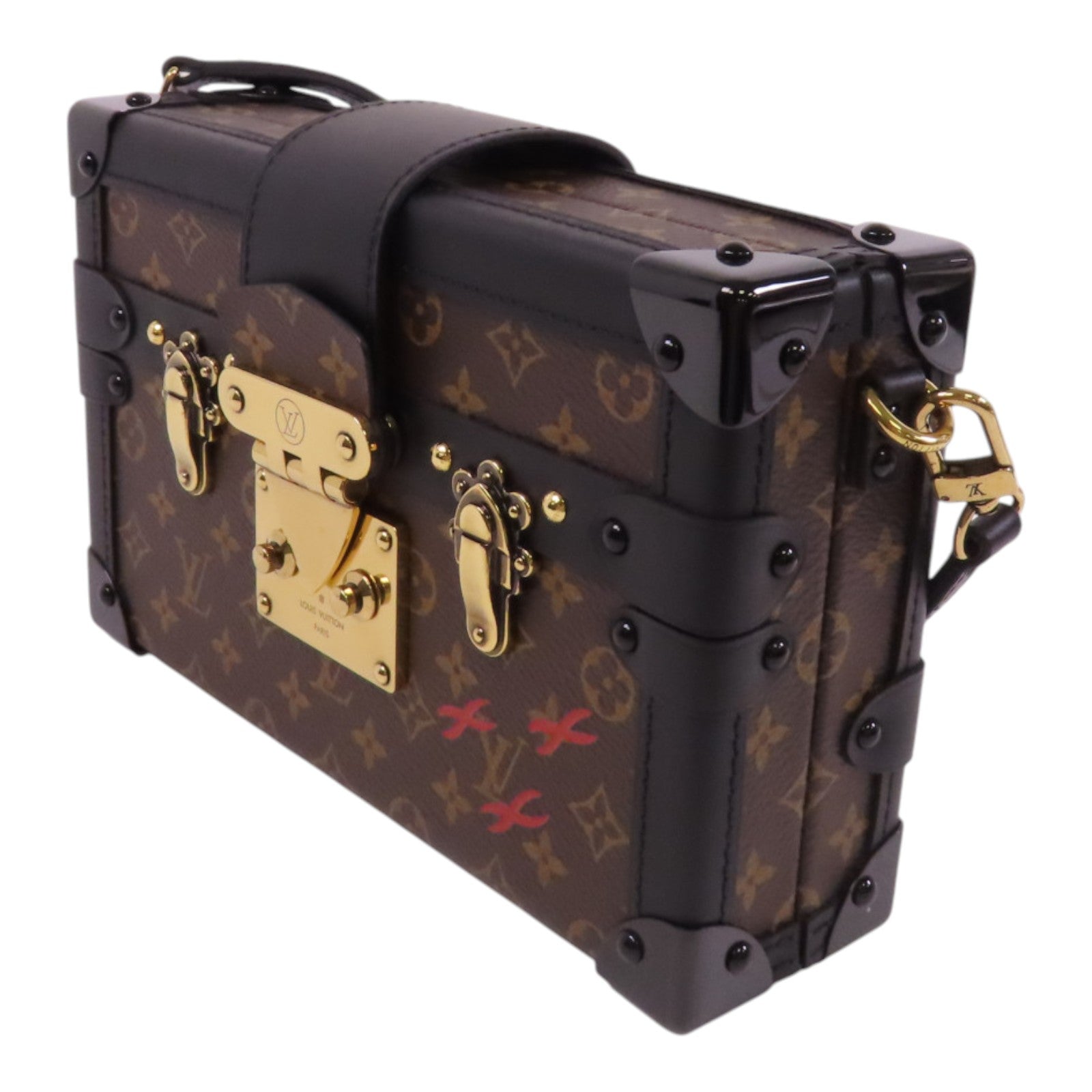LOUIS VUITTON Monogram Petite Malle金扣肩背袋