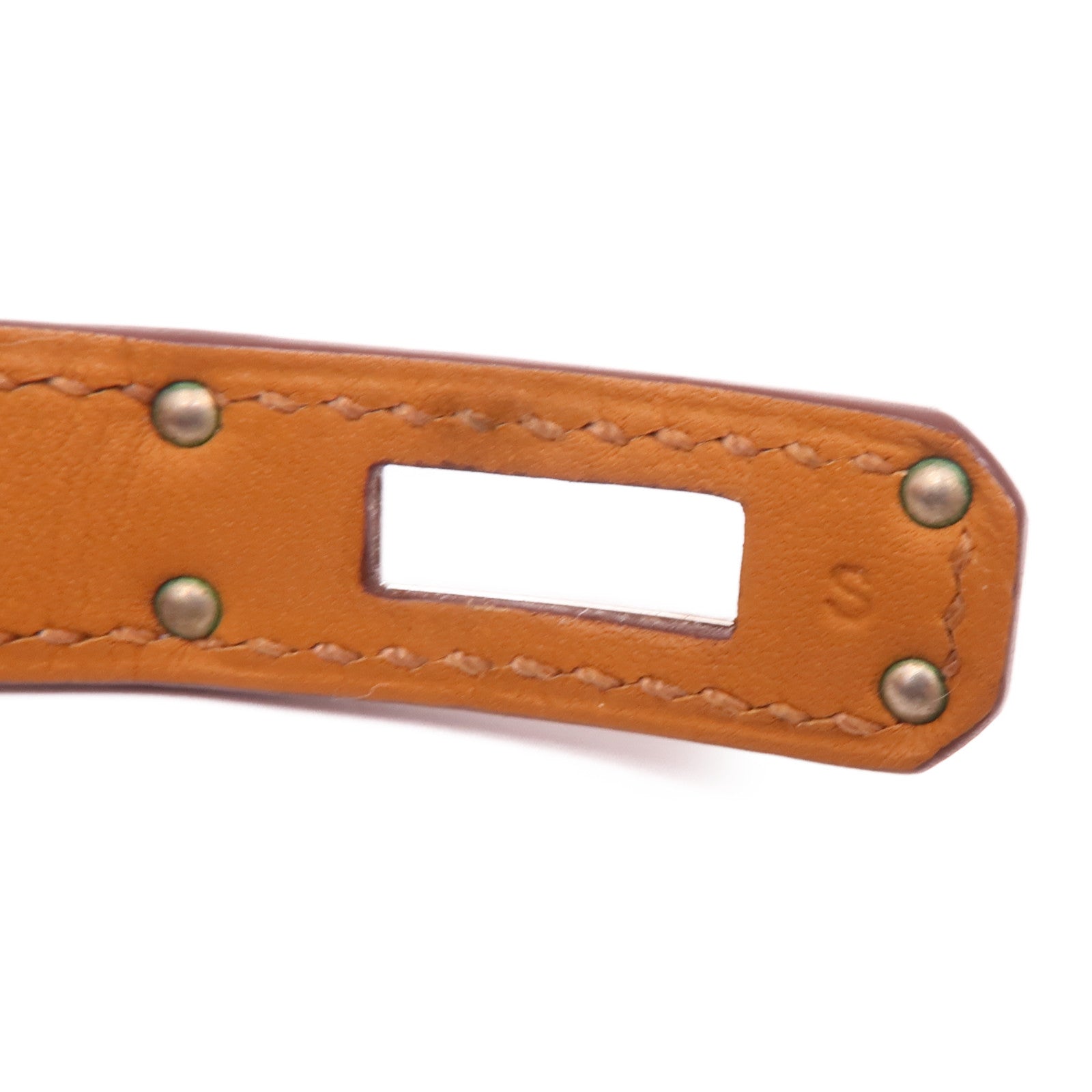 HERMES Swift皮革Kelly Double Tour Bracelet銀扣手鏈Brown