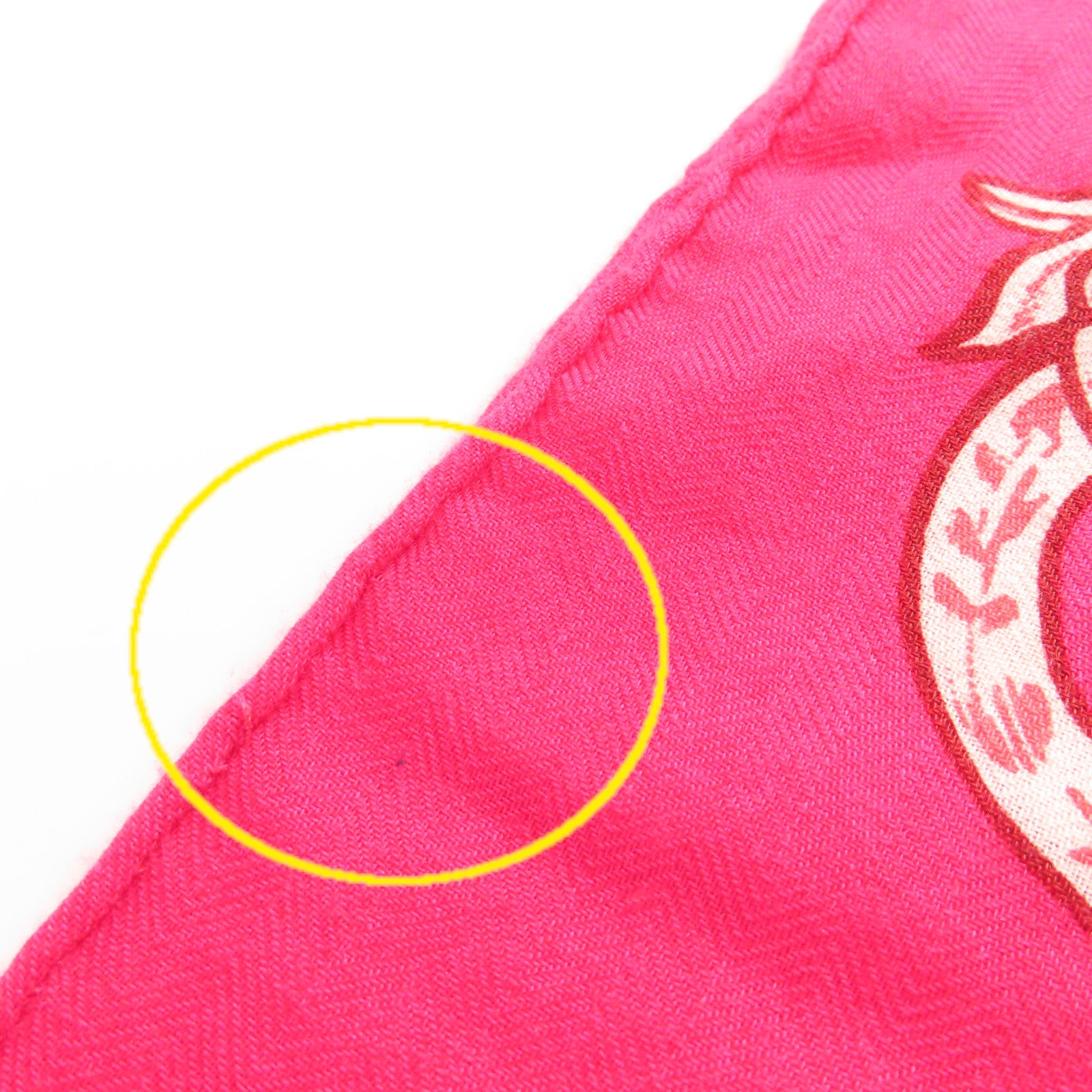 HERMES 羊絨/絲質Scarf絲巾粉紅色/白色