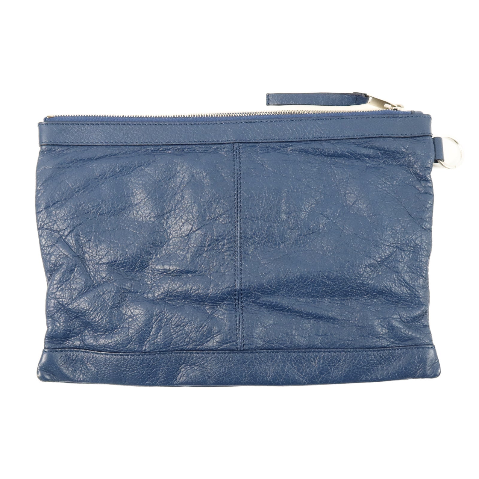 BALENCIAGA 牛皮皮革Clutch Bag銀扣手拿包