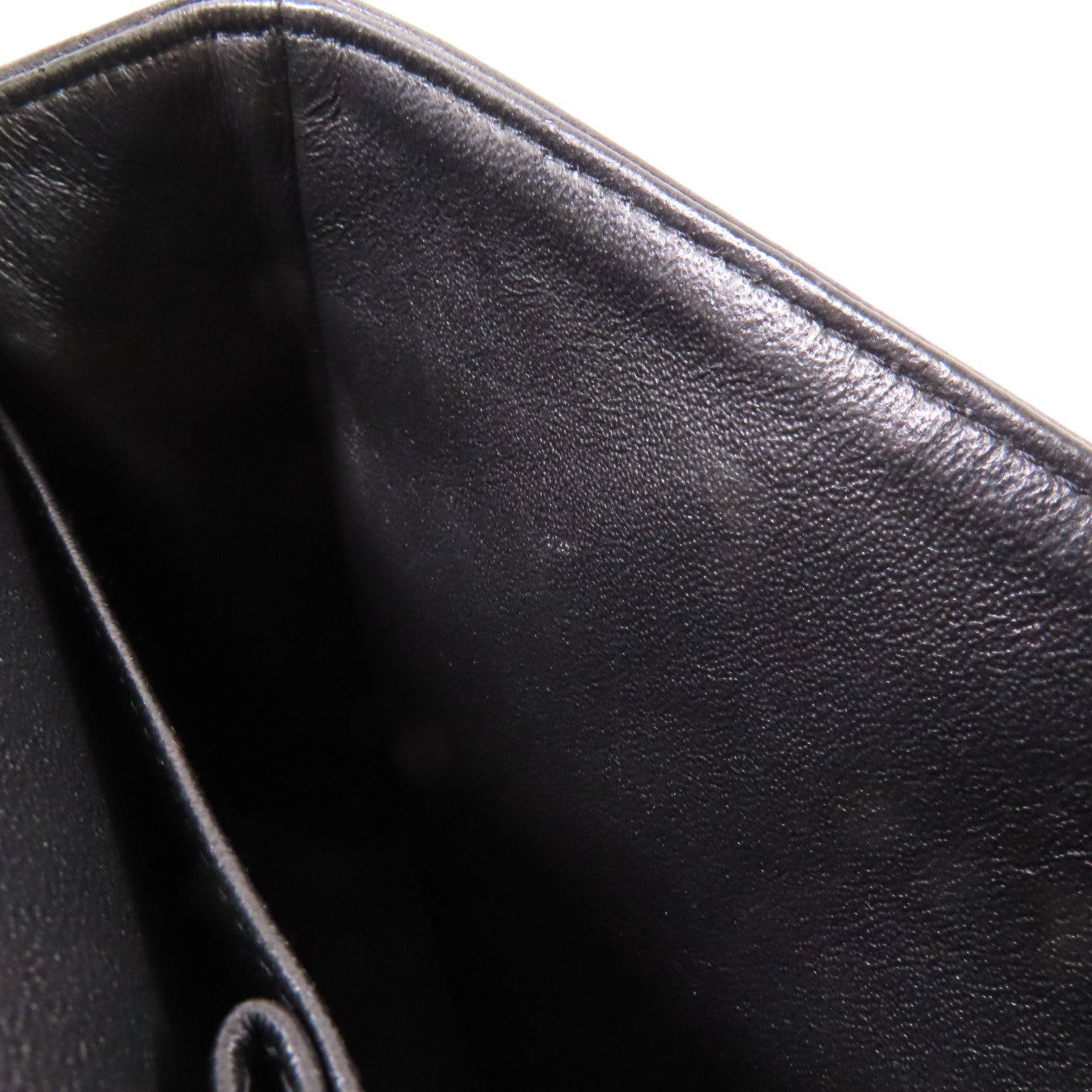 CHANEL CC Classic 25 Chain Shoulder Bag Lambskin Leather Black