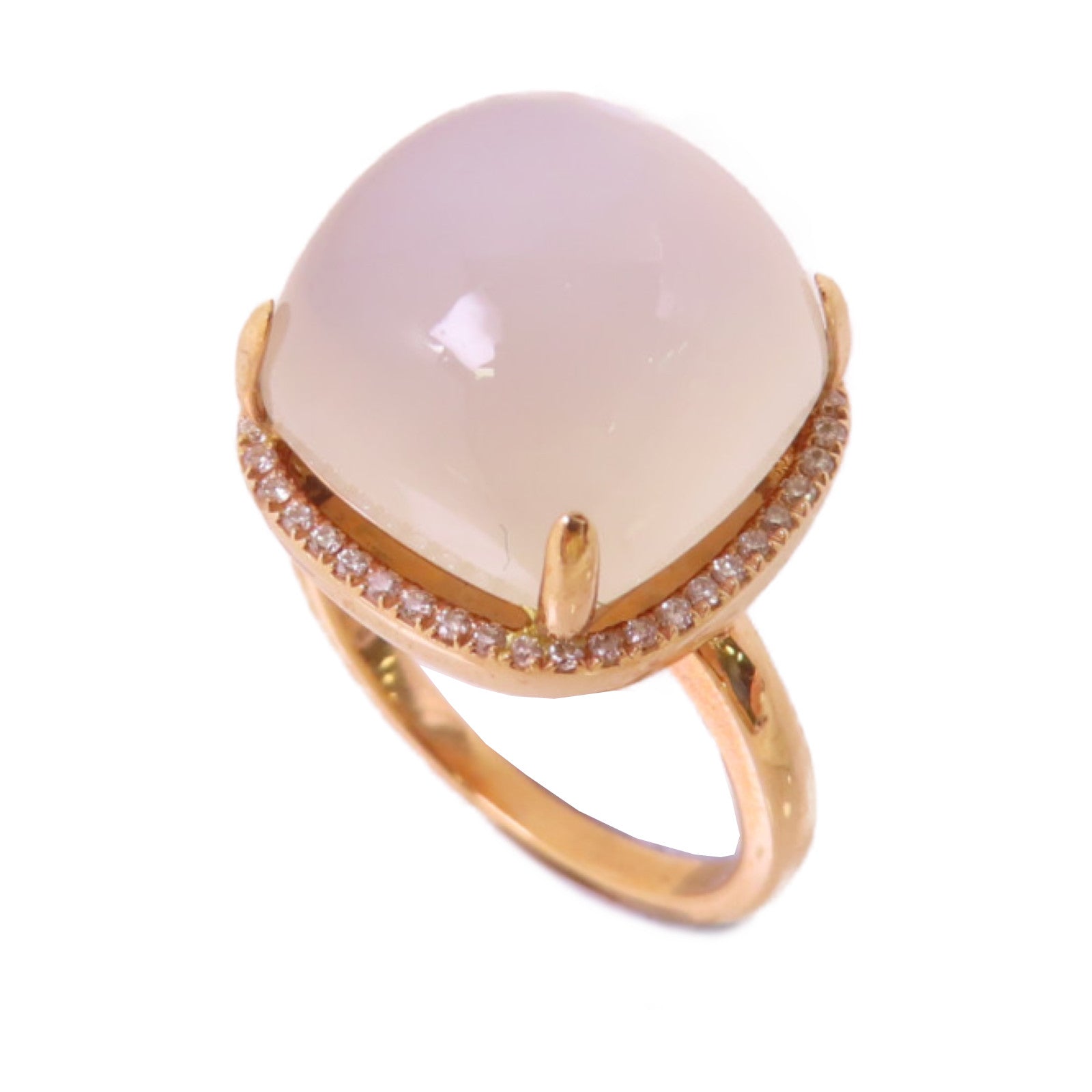 JEWELRY 18K玫瑰金/月光石Moon Stone Ring戒指US#4.75