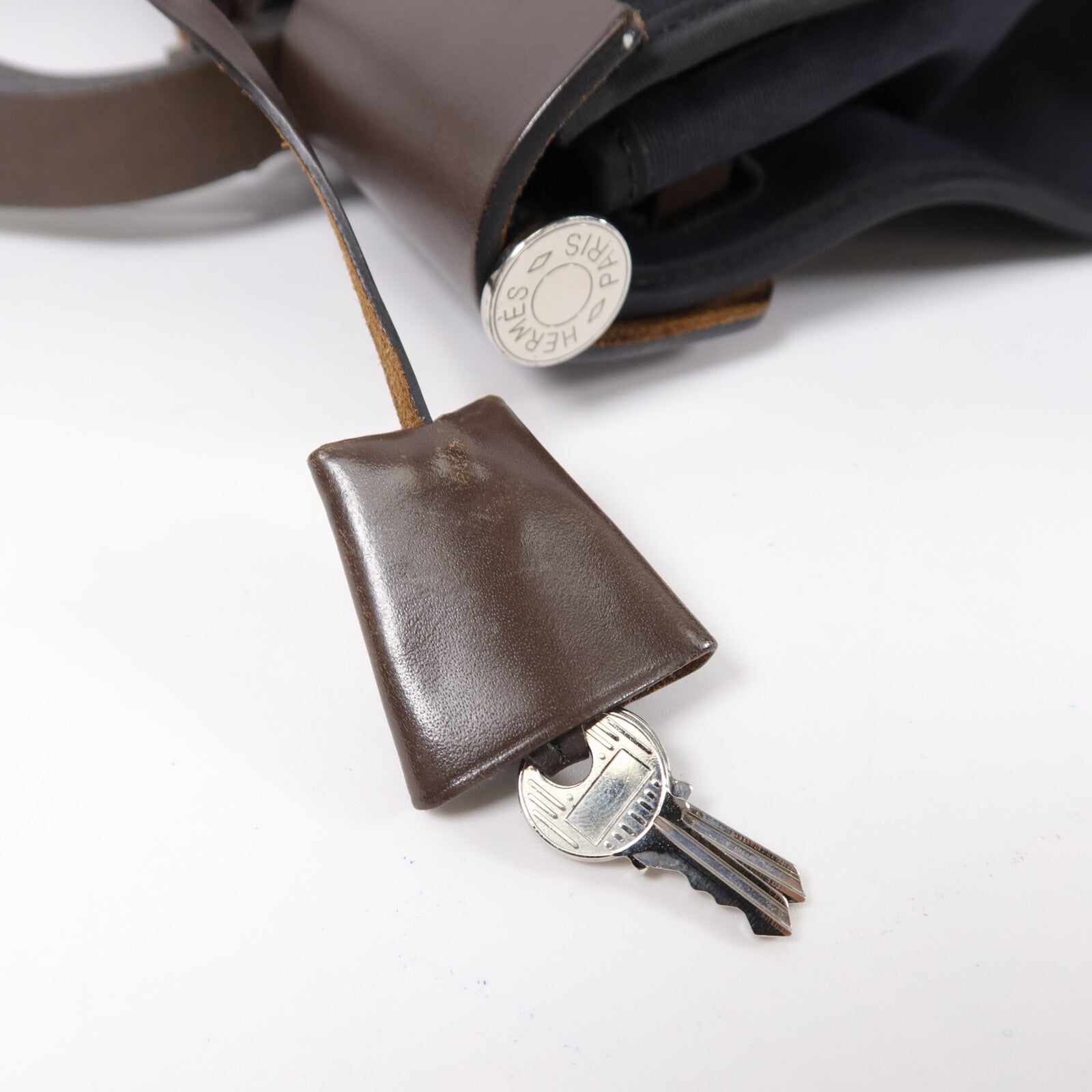 HERMES 帆布Herbag PM手挽肩背兩用袋Noir