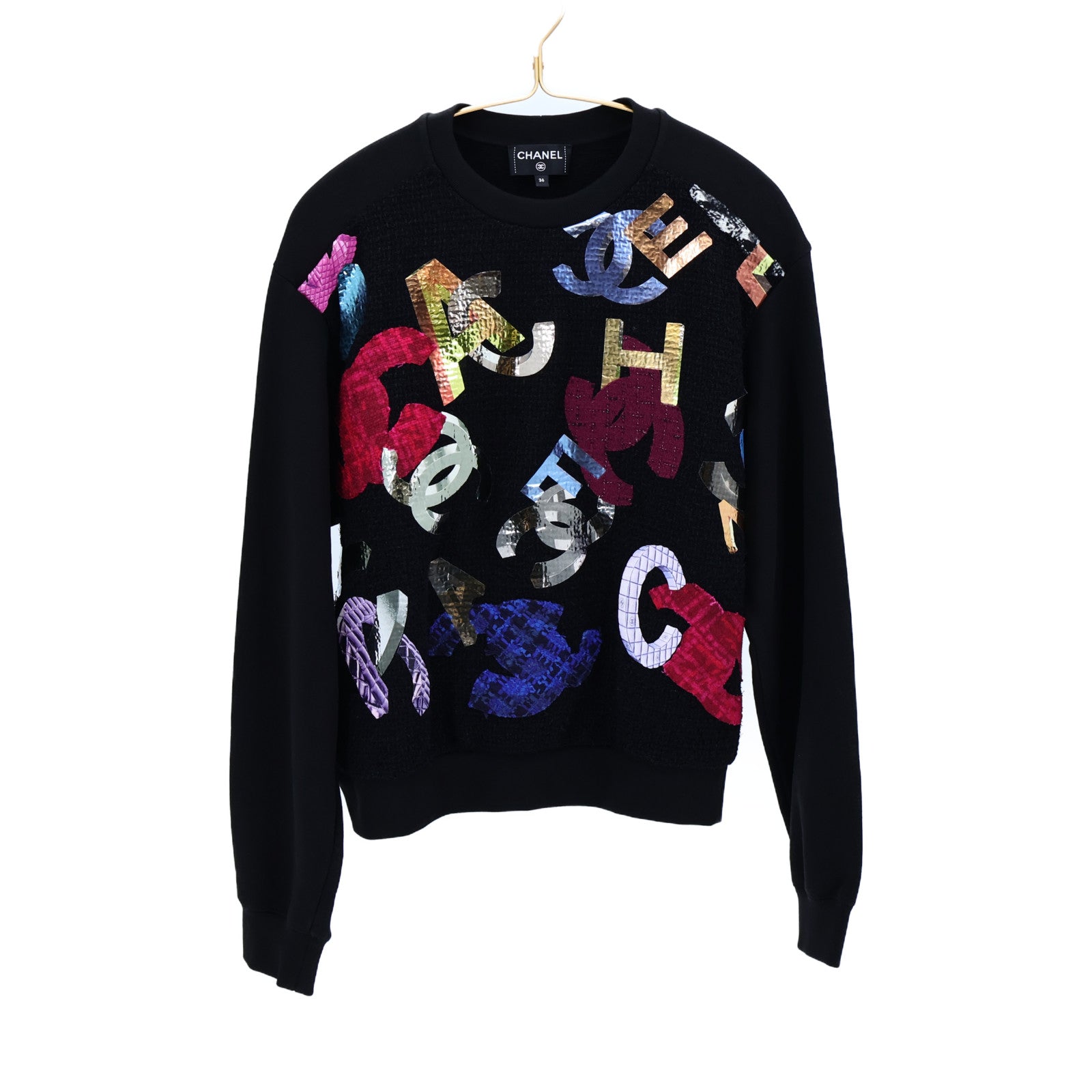 CHANEL Cotton Coco Mark Tweed Sweatshirt上衣